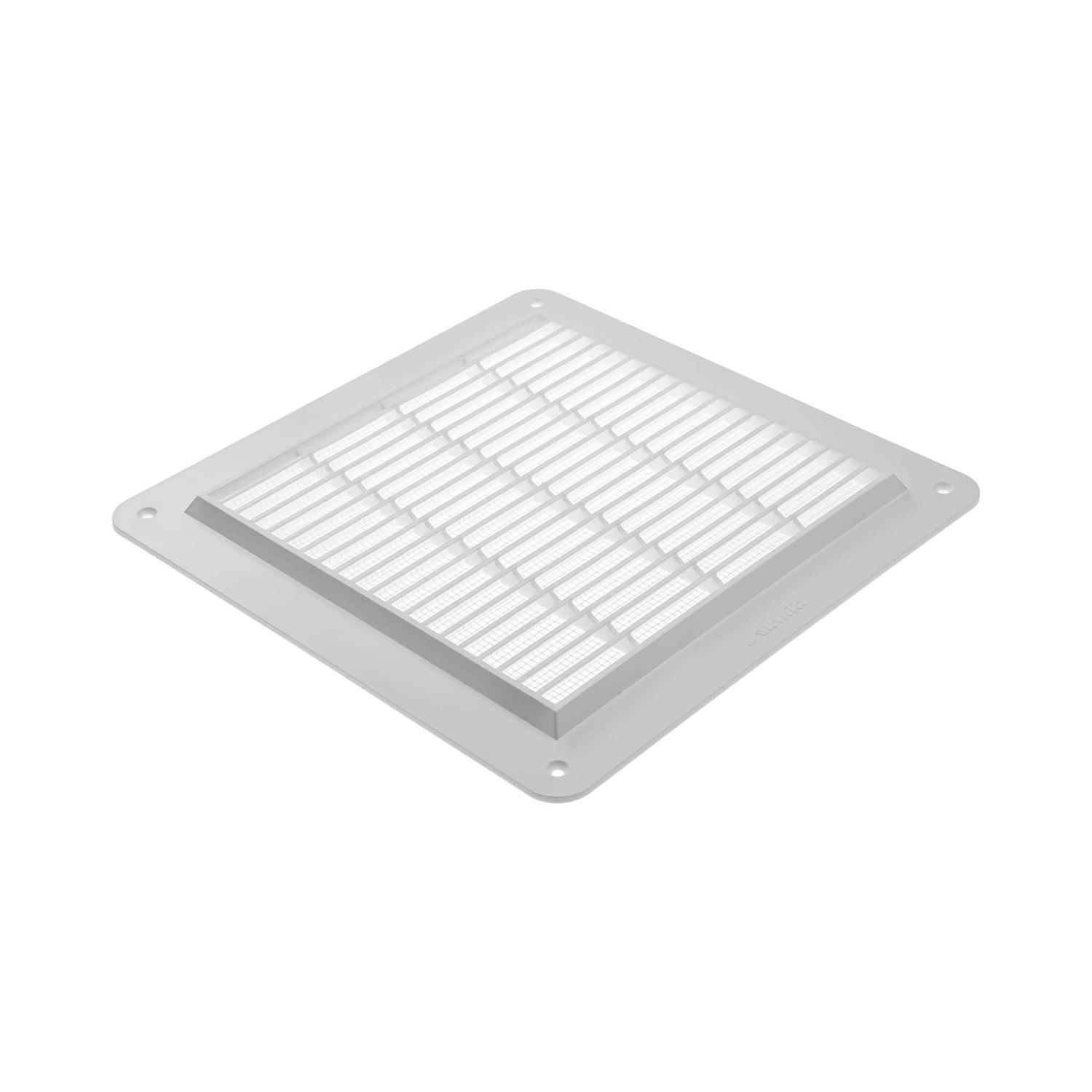 ECOPRO Vent White Square Vent Grille with Protective mesh. Lightweight Plastic Ventilation Register/Cover. Indoor and Outdoor Soffit - Inhomebuy