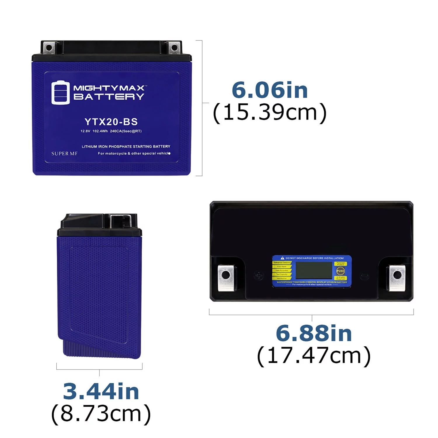 YTX20-BS Lithium Replacement Battery compatible with Arctic Cat ATV 500 13-17 - Inhomebuy