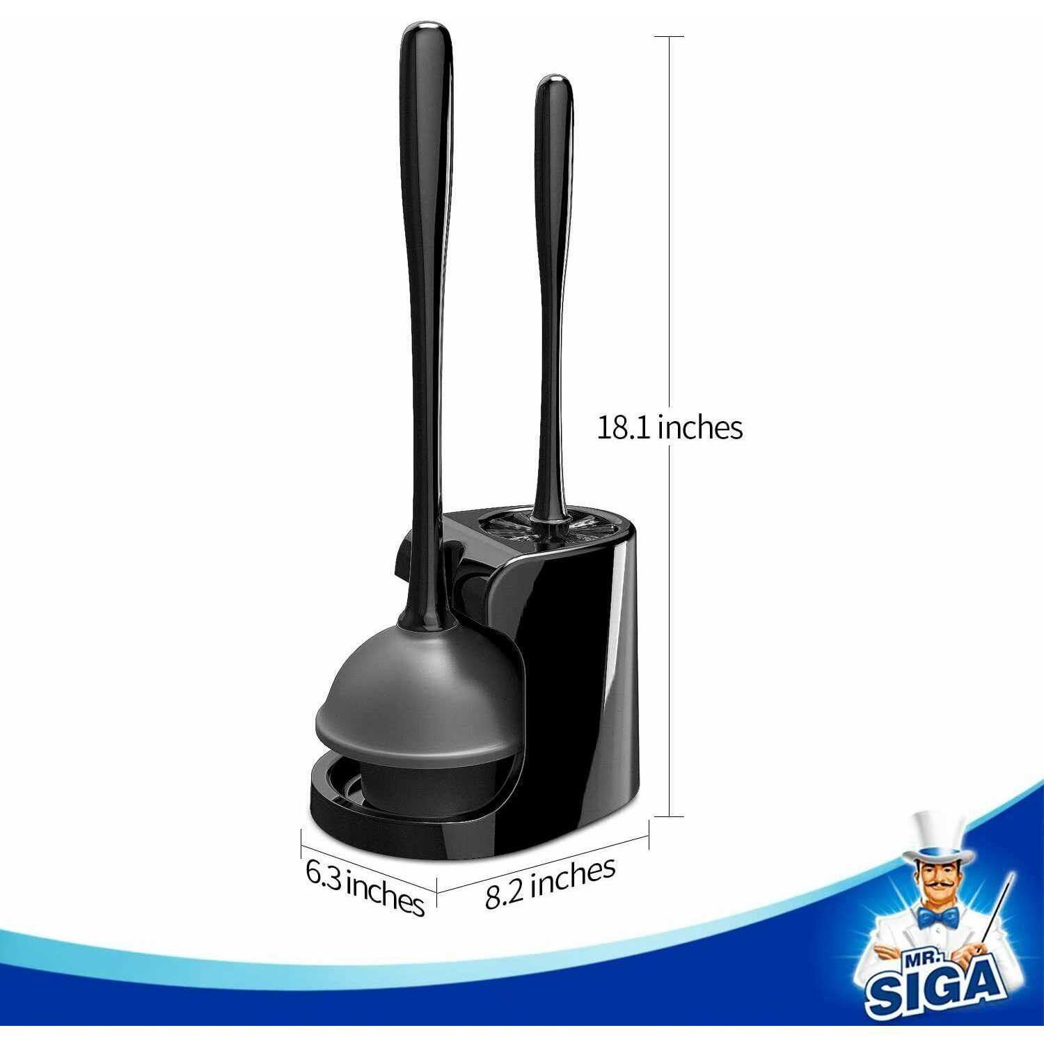 MR.SIGA Toilet Plunger and Bowl Brush Combo for Bathroom Cleaning - Inhomebuy