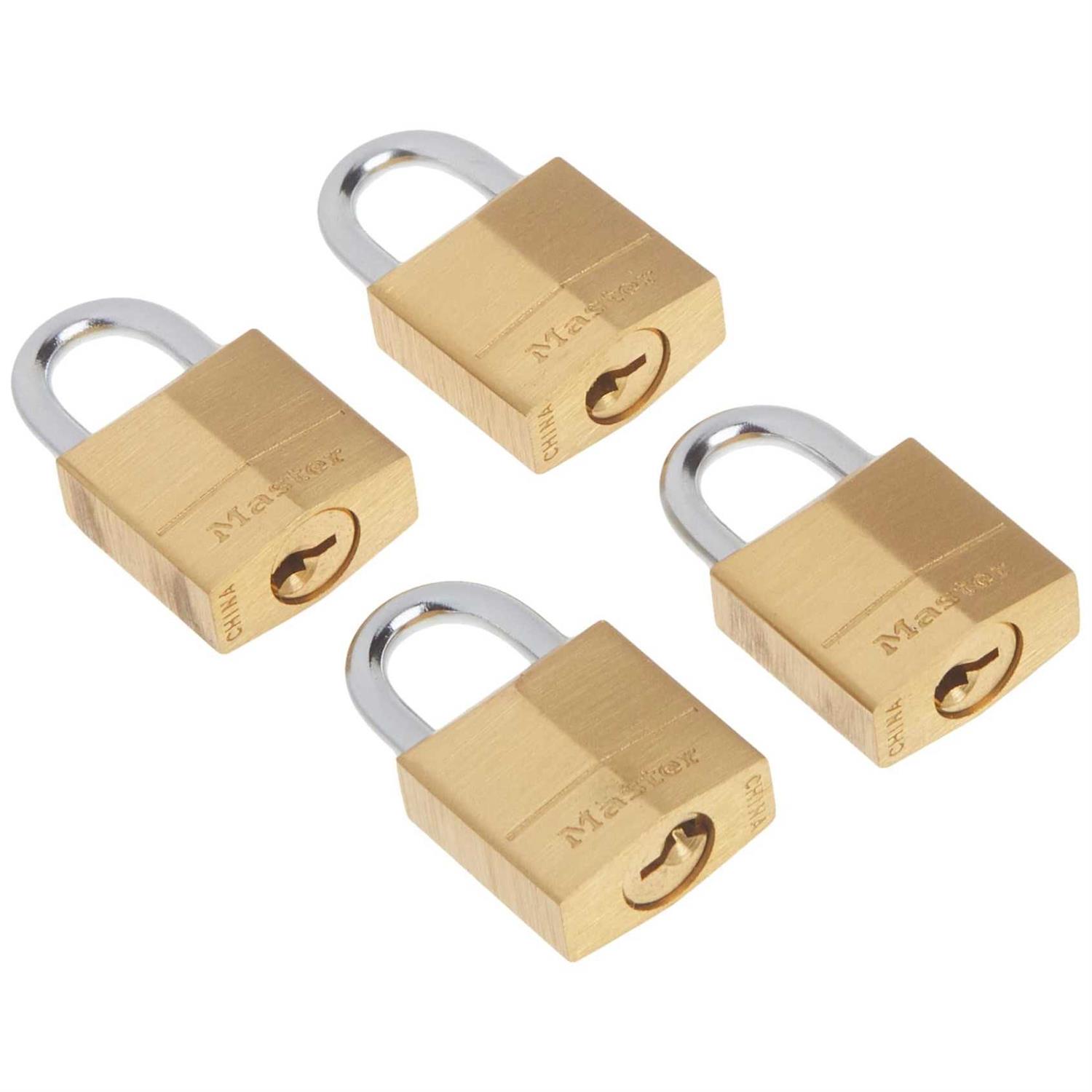 Master Lock 1177 Combination Padlock, Bottom, 4 Dial, Brass - Inhomebuy