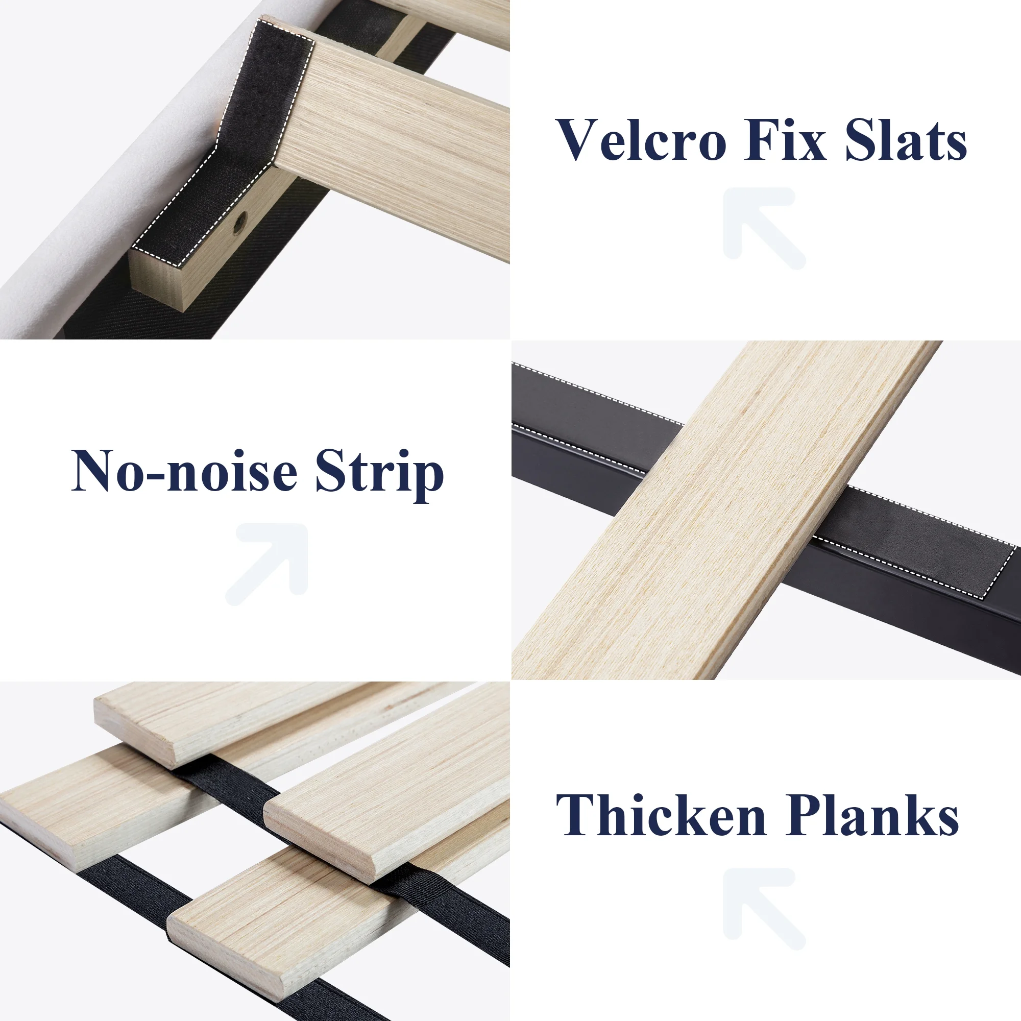 Allewie Queen Velvet Upholstered Bed Frame with Vertical Channel Tufted Headboard, Light Pink - Inhomebuy