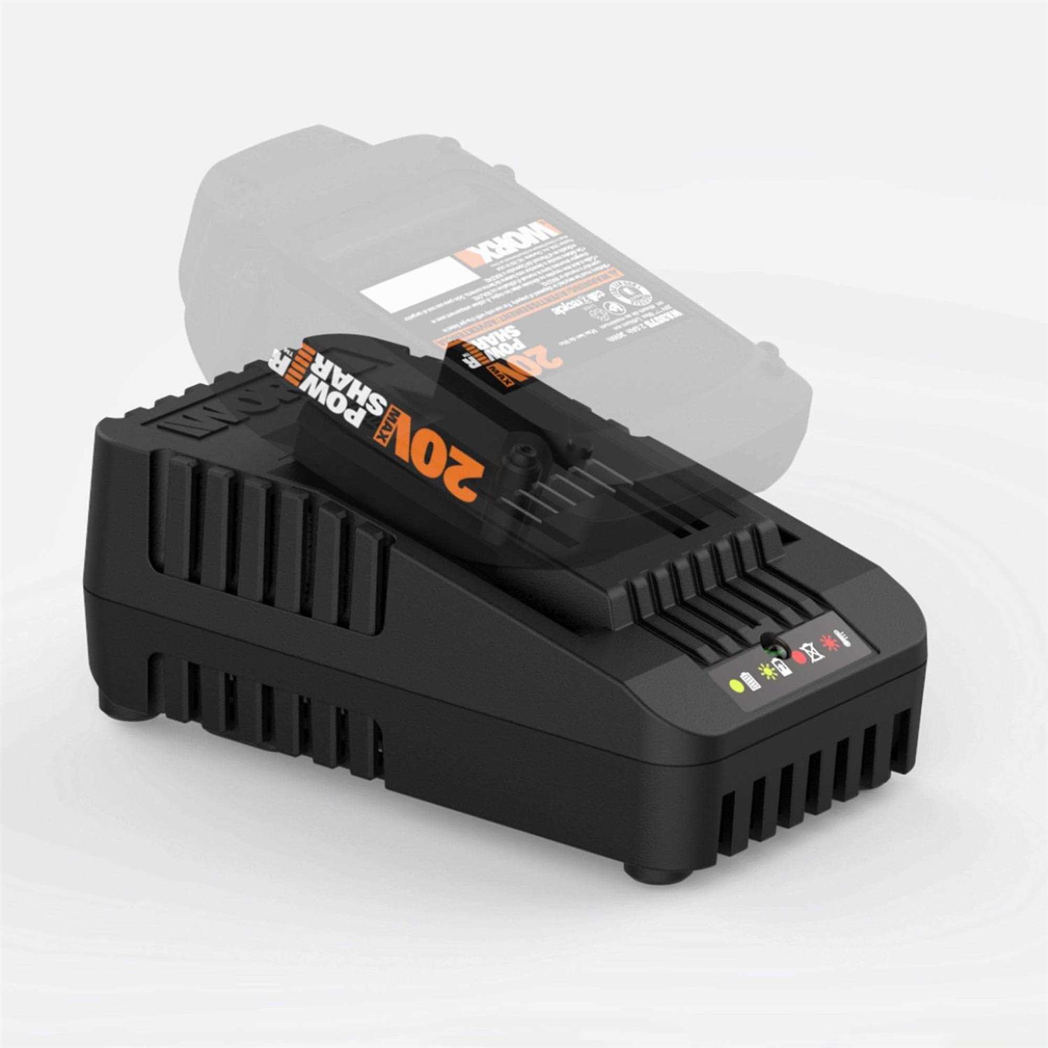 Worx Wa3732 20 Volt 3 Hour Replacement Lithium Ion Battery Charger - Inhomebuy