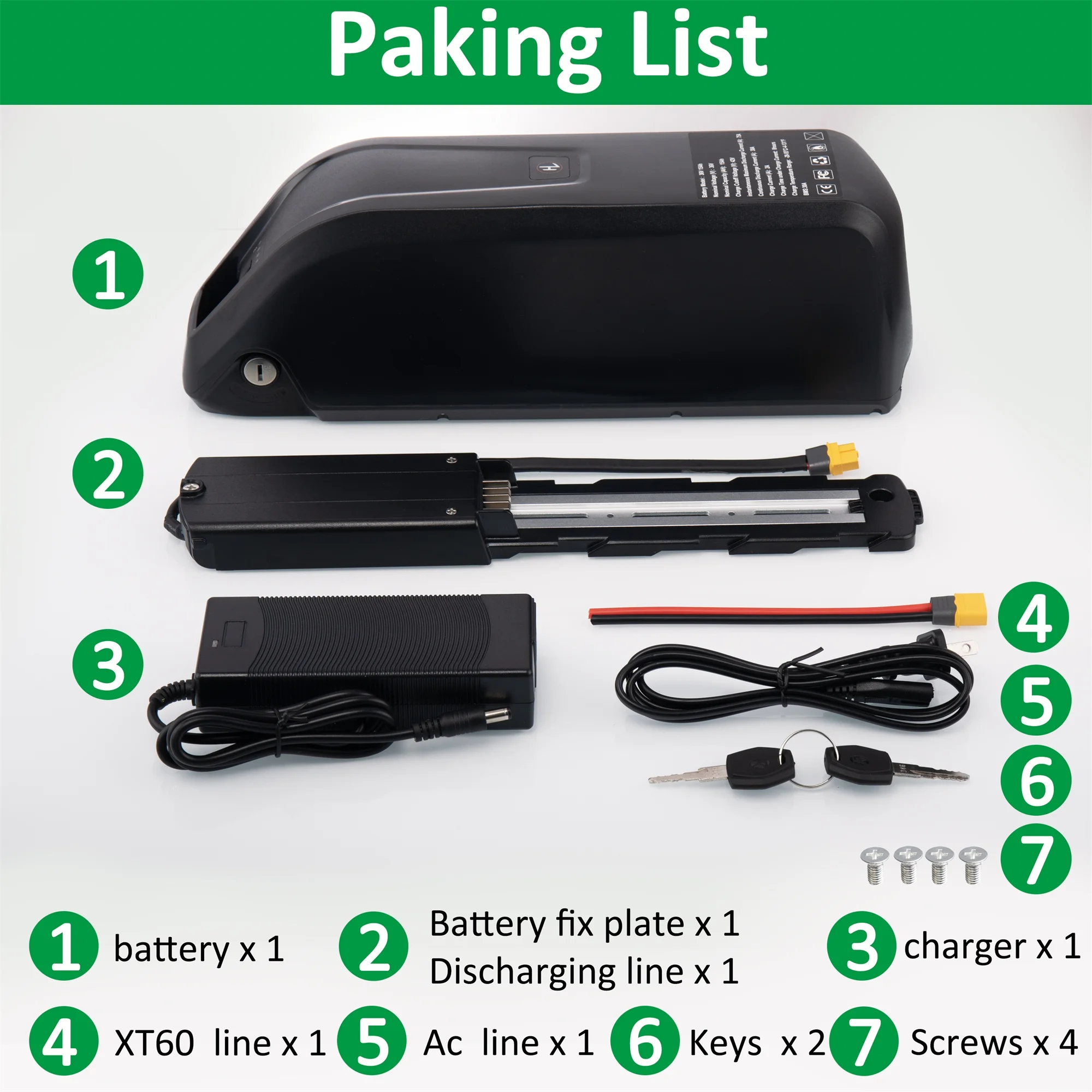 48V 20AH Ebike Battery with Charger 48V Lithium Battery Tricycle Battery for 750W-1500W Adult Electric Bike - Inhomebuy