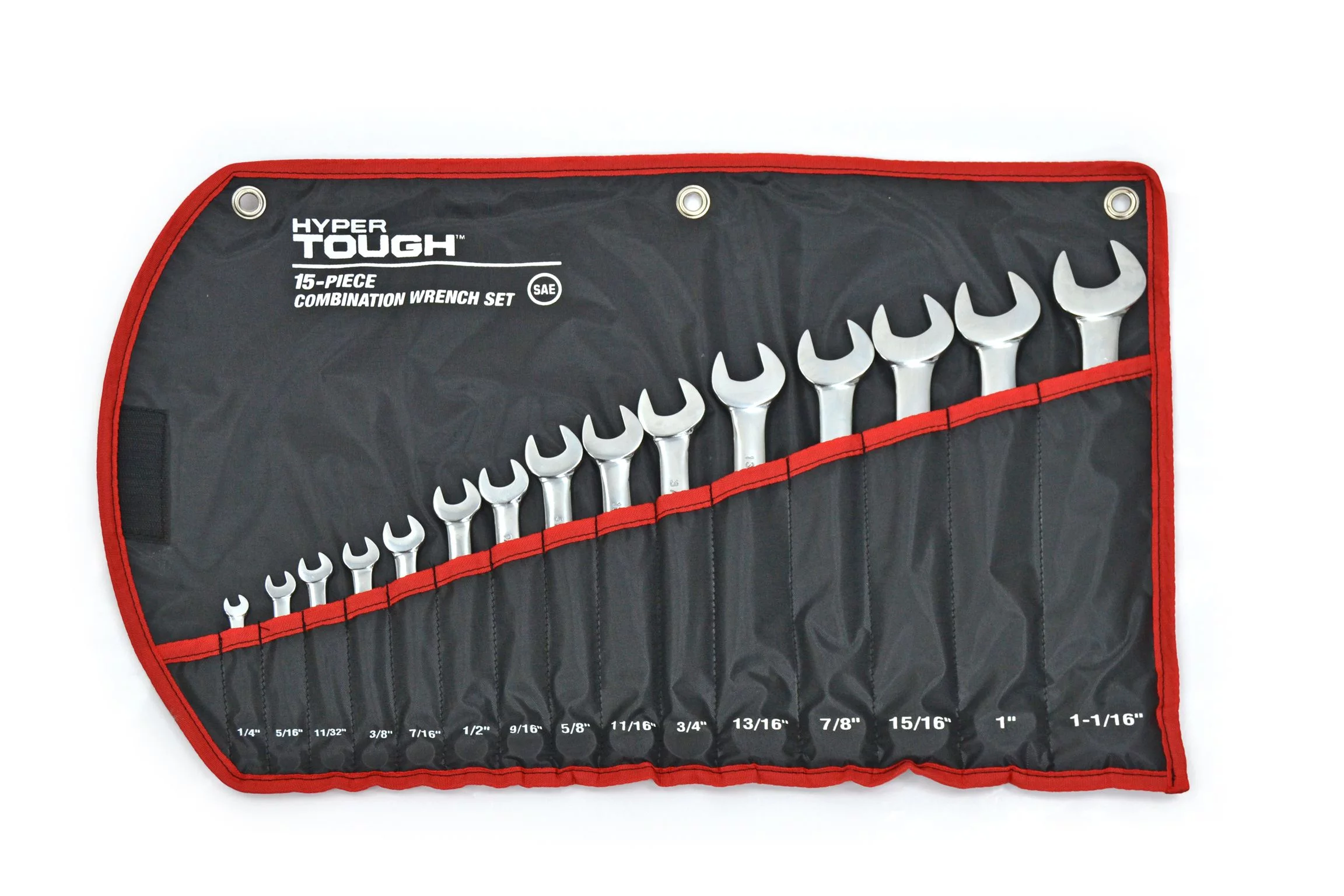Hyper Tough 15-Piece SAE Combination Wrench Set - Inhomebuy