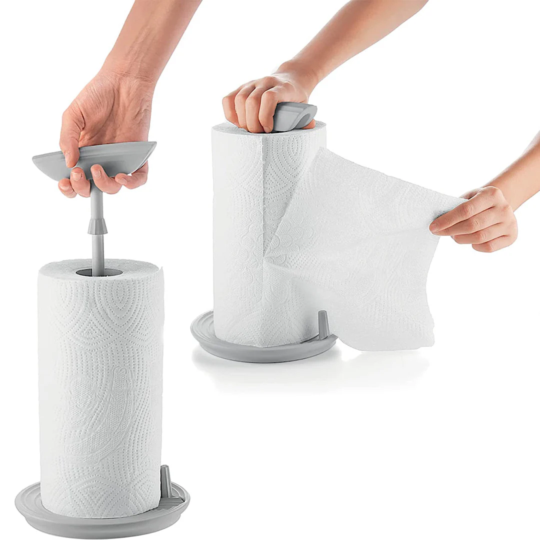 Stop & Tear Universal Kitchen Roll Holder Taupe - Inhomebuy