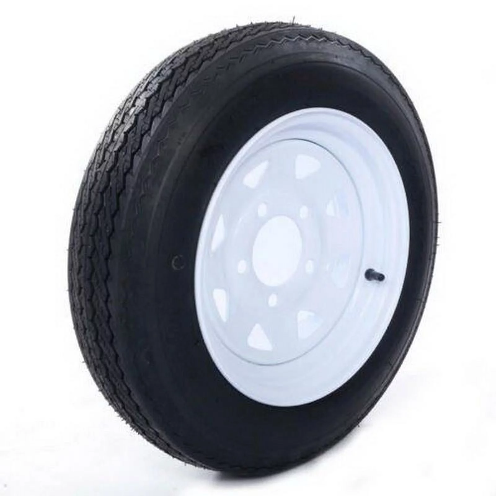 Ktaxon 2 Pack 4.80-12 Trailer Tires with Rims, 5 Lug Wheel White Spoke - Inhomebuy