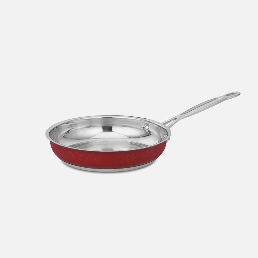 Cuisinart Chef's Classic Stainless Open Skillet: 20cm, metallic red | CS22-20MR - Inhomebuy