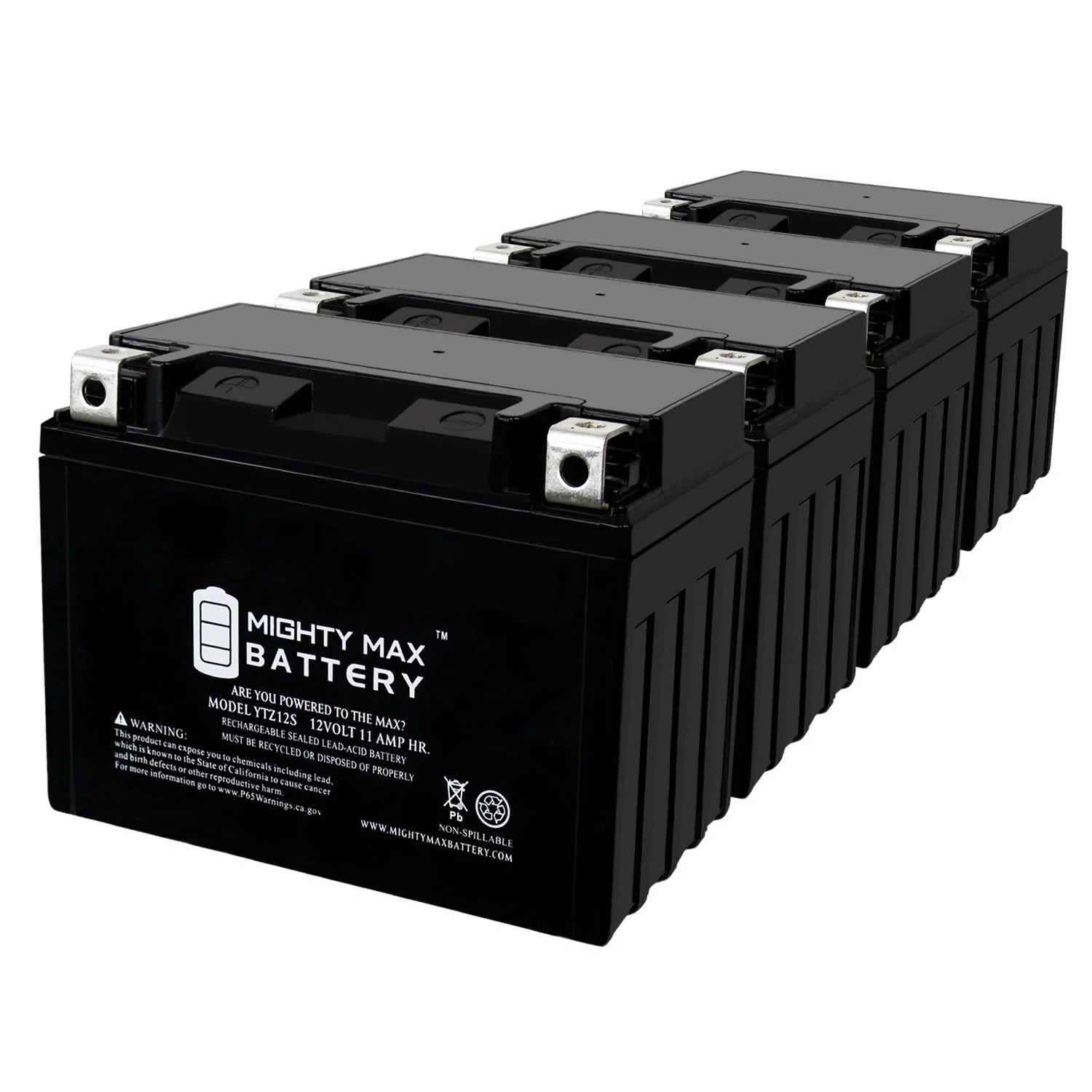 YTZ12S -12 Volt 11 AH, 210 CCA, Rechargeable Maintenance Free SLA AGM Motorcycle Battery - Inhomebuy