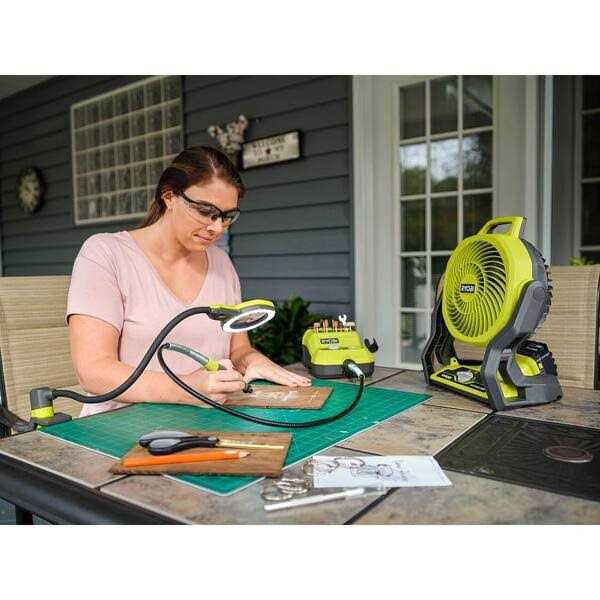RYOBI ONE+ 18V Cordless LED Magnifying Clamp Light - Inhomebuy