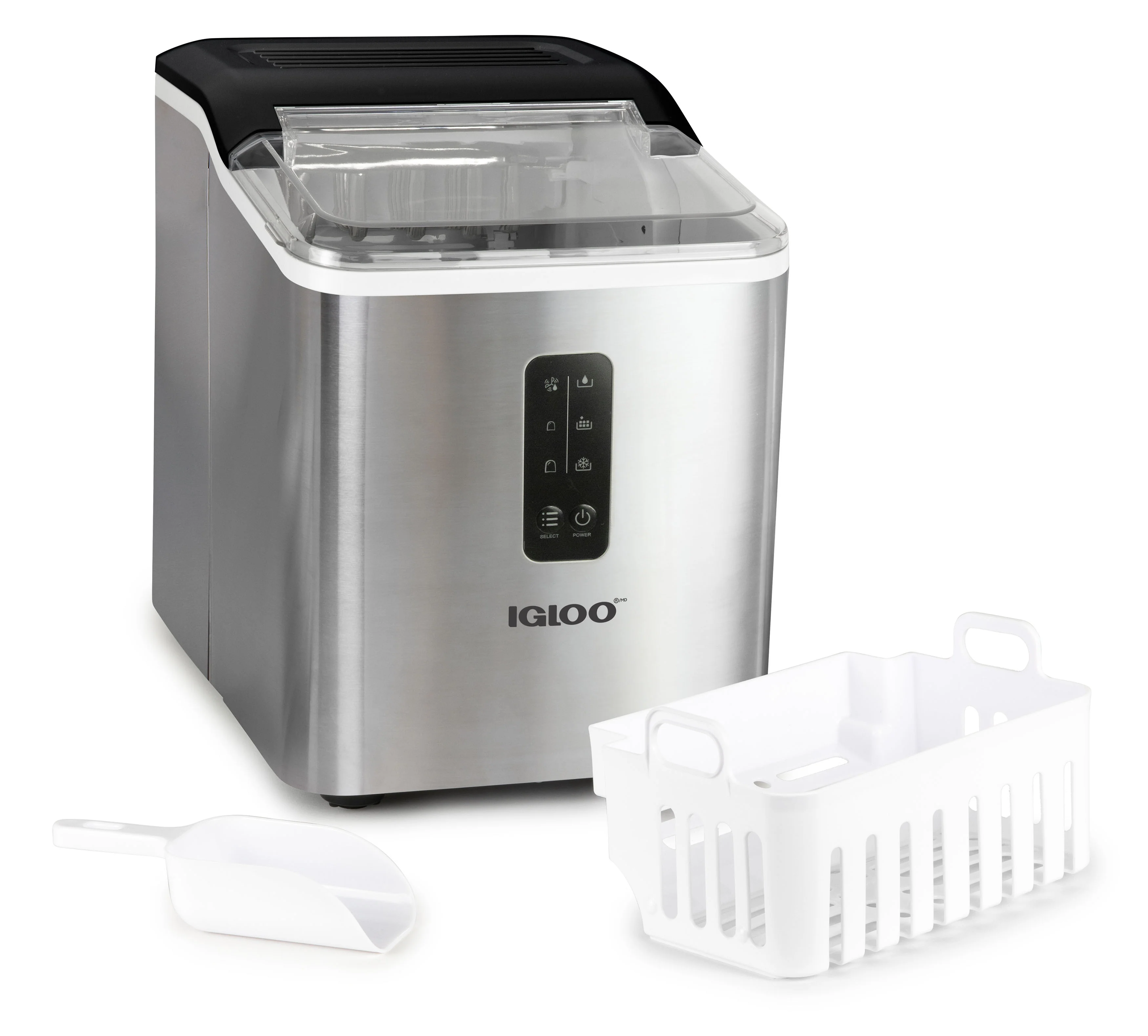 Igloo Automatic Self-Cleaning 26-Pound Ice Maker, Stainless - Inhomebuy