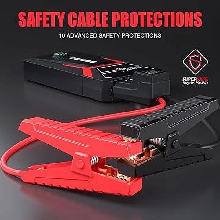 GOOLOO Car Jump Starter,1500A Peak  12V Battery Jump Box with Quick Charge Out(Up to 6.0L Gas and 4.0L Diesel Engines),GE1500 Portable Battery Booster Pack Power Bank Car Starter - Inhomebuy