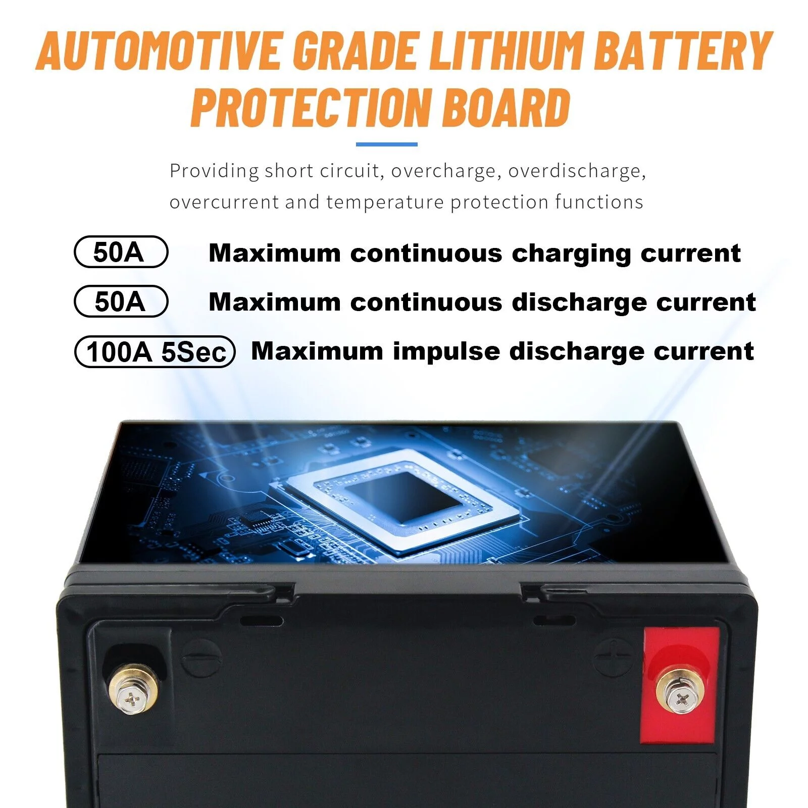 BtrPower 12V 50Ah LiFePO4 Lithium Iron Phosphate Battery Pack for RV Marine Solar System - Inhomebuy