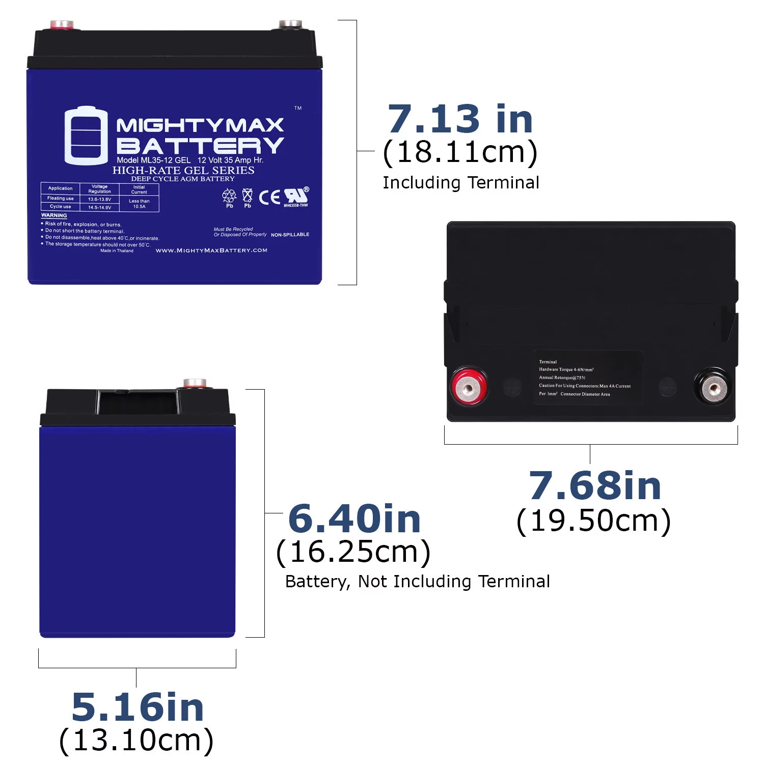 12V 35AH GEL Replacement Battery for Sevylor Minn Kota Marine - Inhomebuy