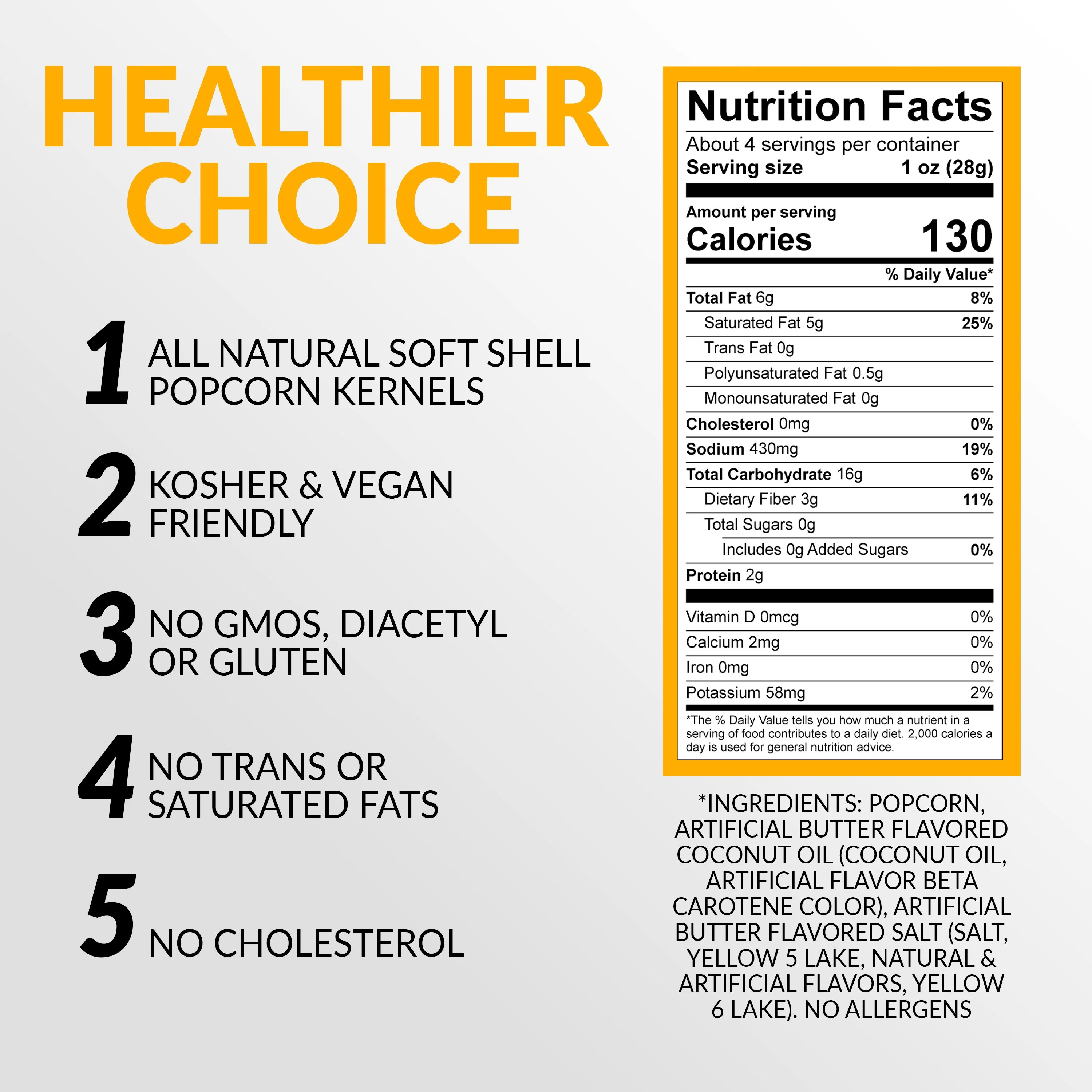 Best Tasting Premium 4-Ounce Popcorn, Oil & Seasoning Salt All-In-One Packs - 24 Count - Inhomebuy