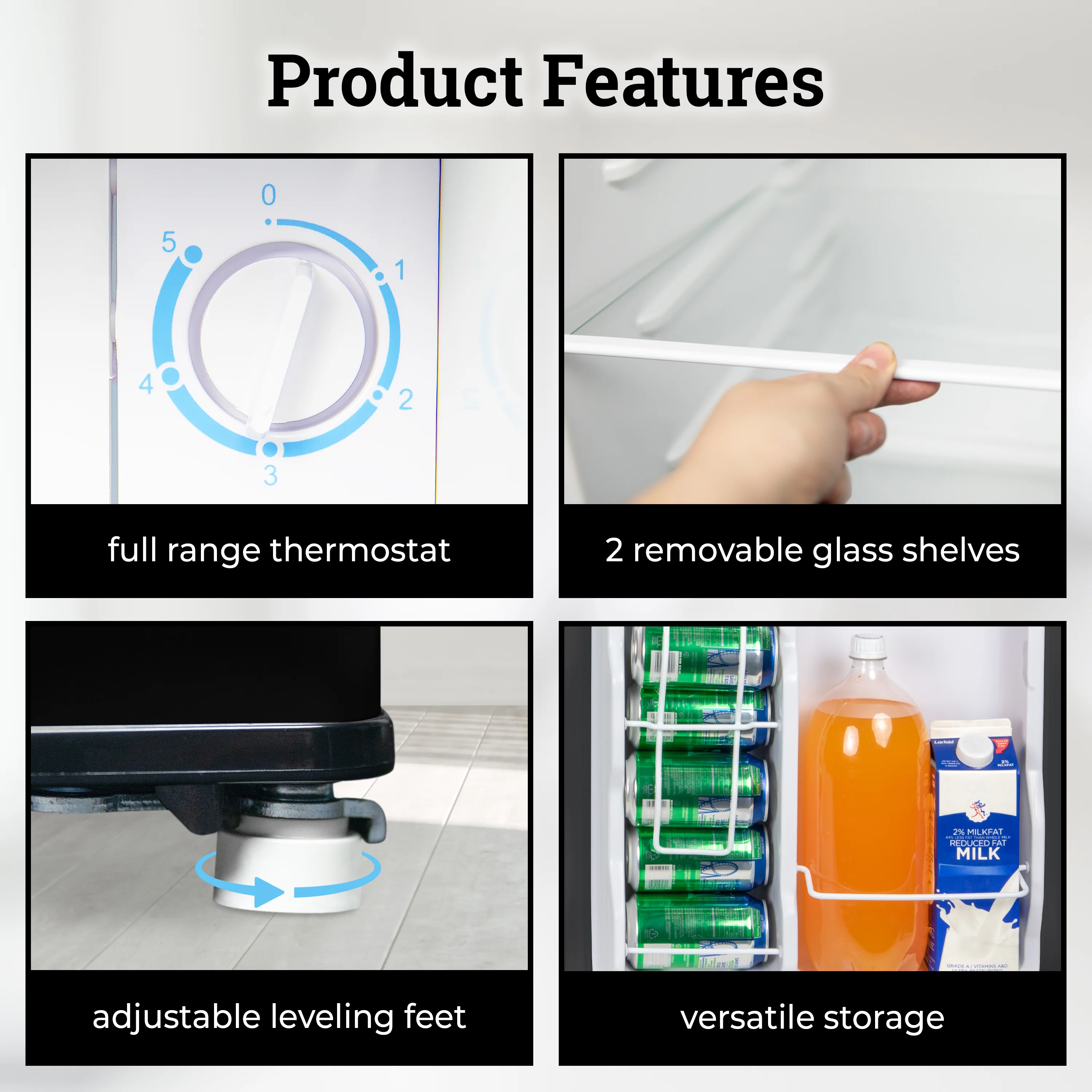 Igloo 2.6 Cu. Ft. Refrigerator w/ Freezer, Black - Inhomebuy