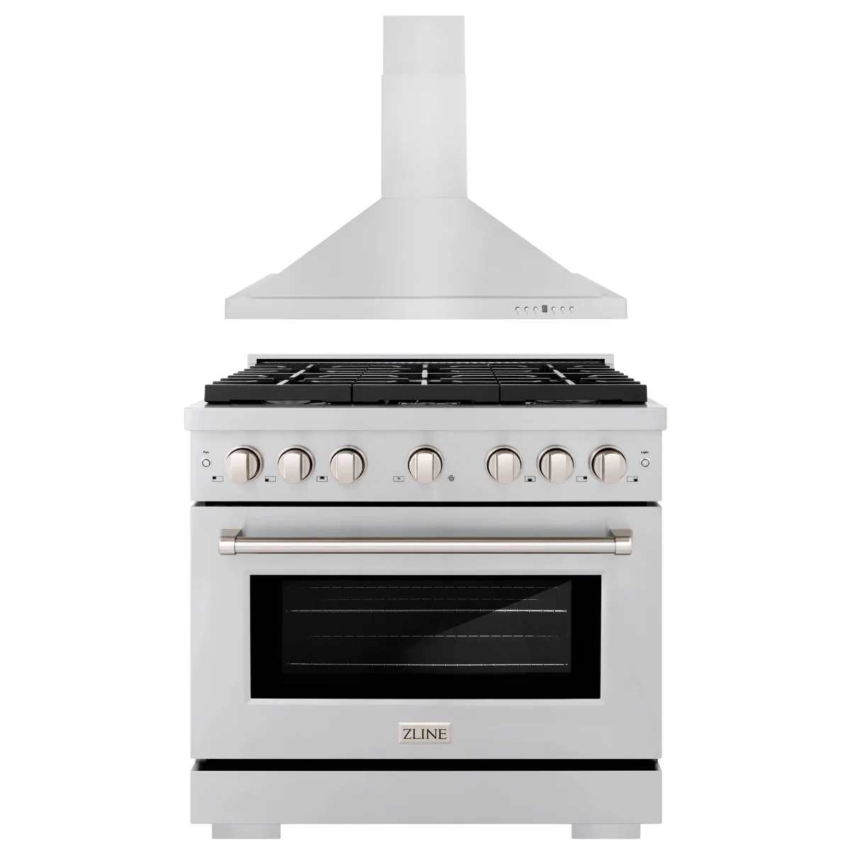 ZLINE Appliance Package - 36 in. Gas Range, 36 in. Range Hood, 2KP-SGRRH36 - Inhomebuy