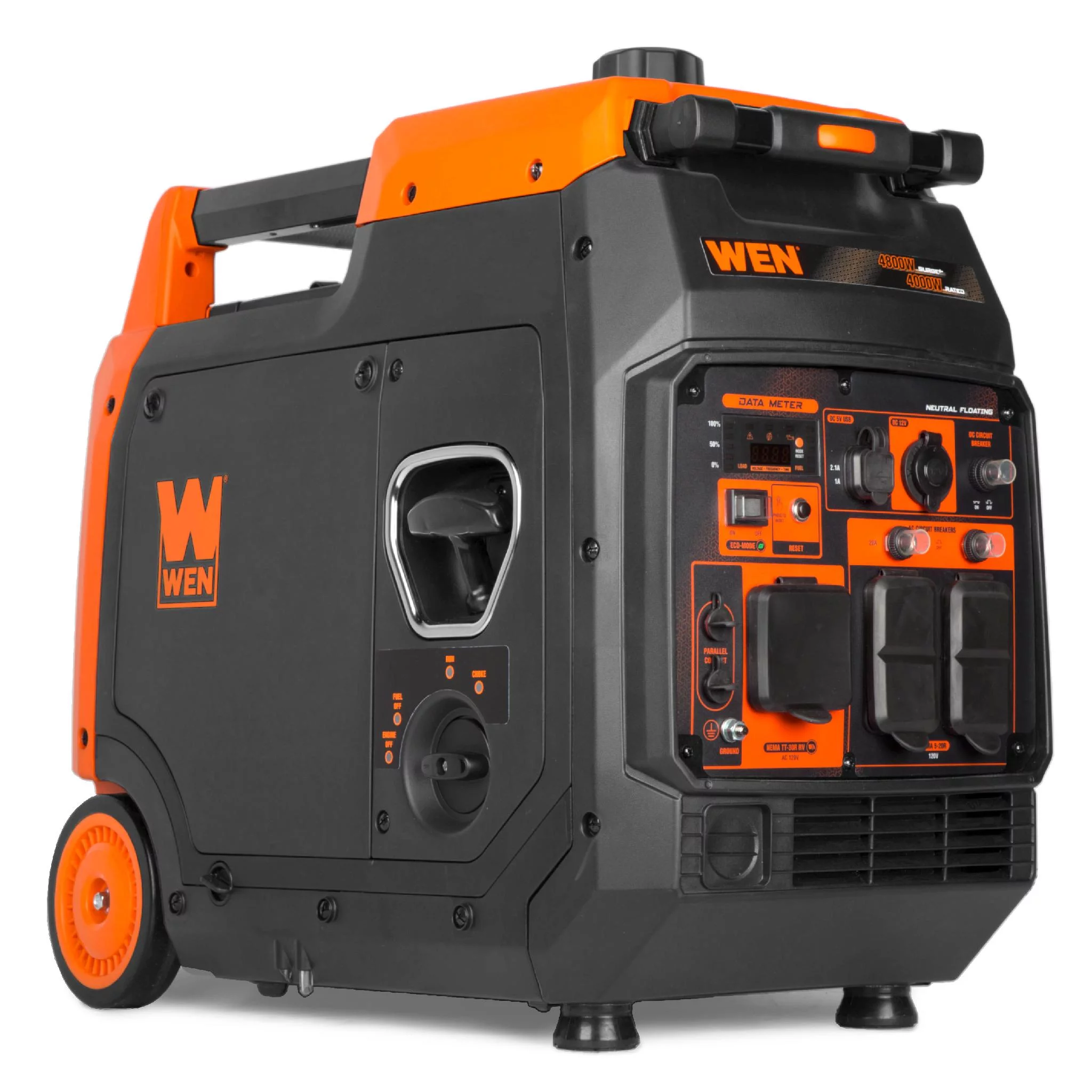 WEN 4800-Watt Portable Inverter Generator, RV-Ready, Quiet and Lightweight with Fuel Shut Off - Inhomebuy