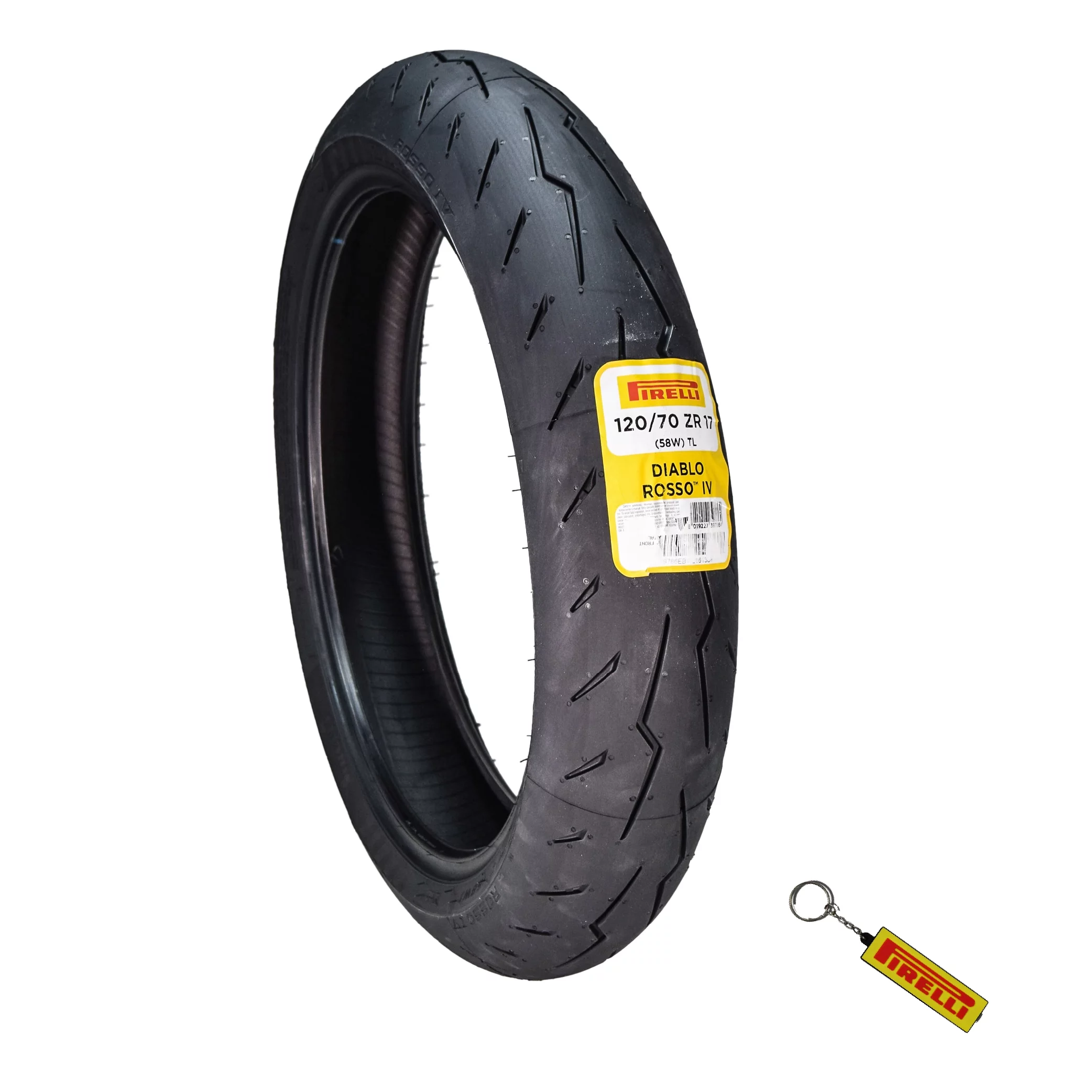 Pirelli Diablo Rosso IV Street Sport 120/70ZR17 58W TL Front Motorcycle Tire 120/70-17 Rosso 4 - Inhomebuy