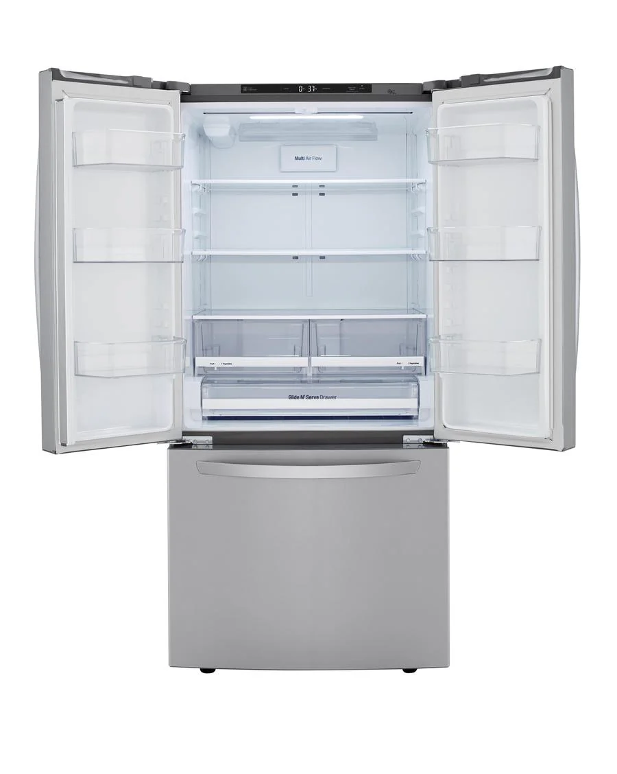 LG 33 IN. 25 CU. FT. SMUDGE-RESISTANT STAINLESS-STEEL FRENCH DOOR REFRIGERATOR WITH SMARTDIAGNOSIS - - Inhomebuy