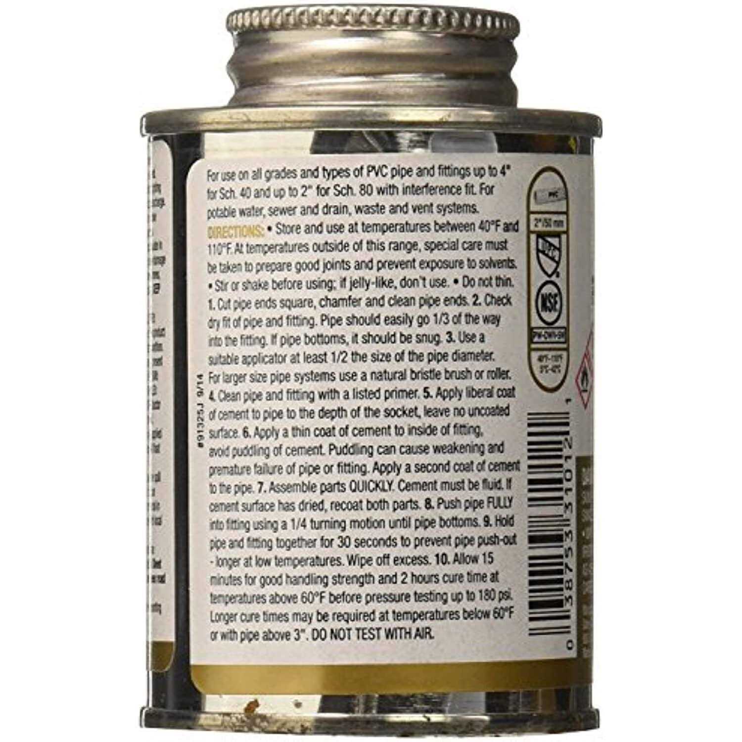 Oatey PVC Blue Lava Hot Cement. 8 oz 32161 - Inhomebuy