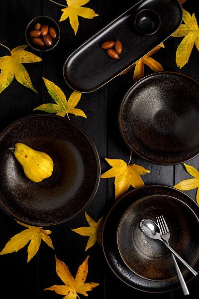 Edge Plate 25cm Rust Bronzo - Inhomebuy