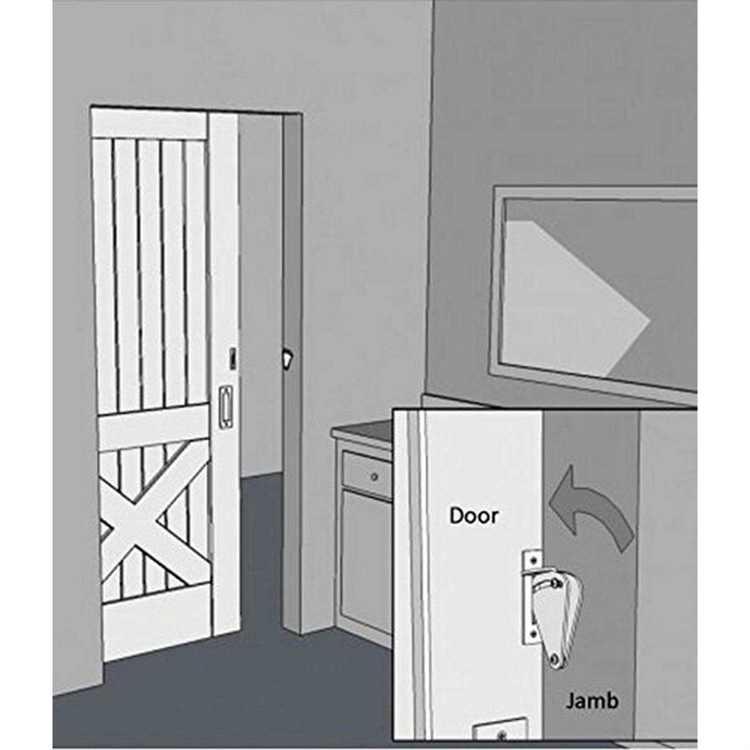 WINSOON 6.6ft Double Bypass Sliding Barn Door Hardware Kit - Inhomebuy