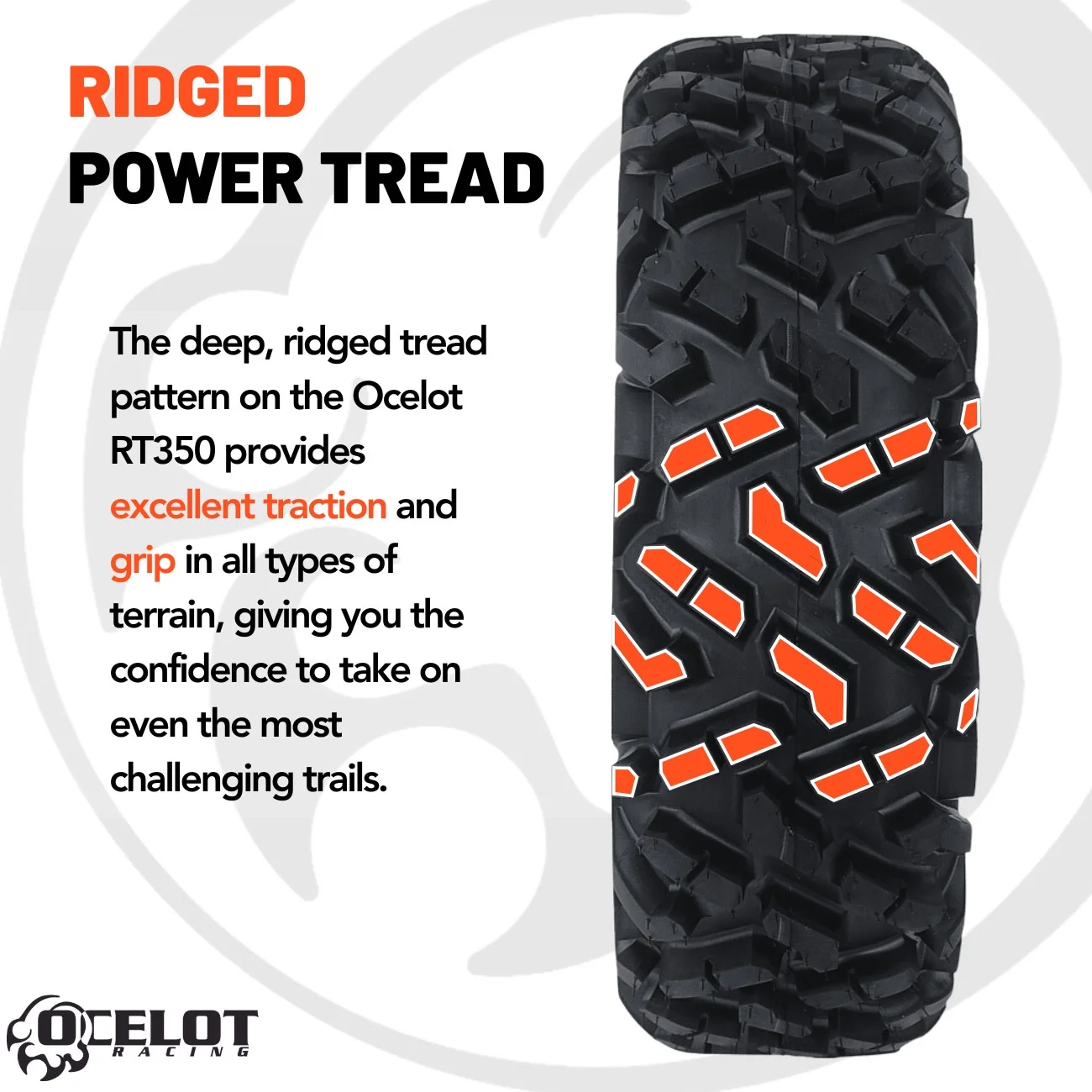 26 x 11 - 12 Ocelot RT350 ATV/UTV Tire - Inhomebuy