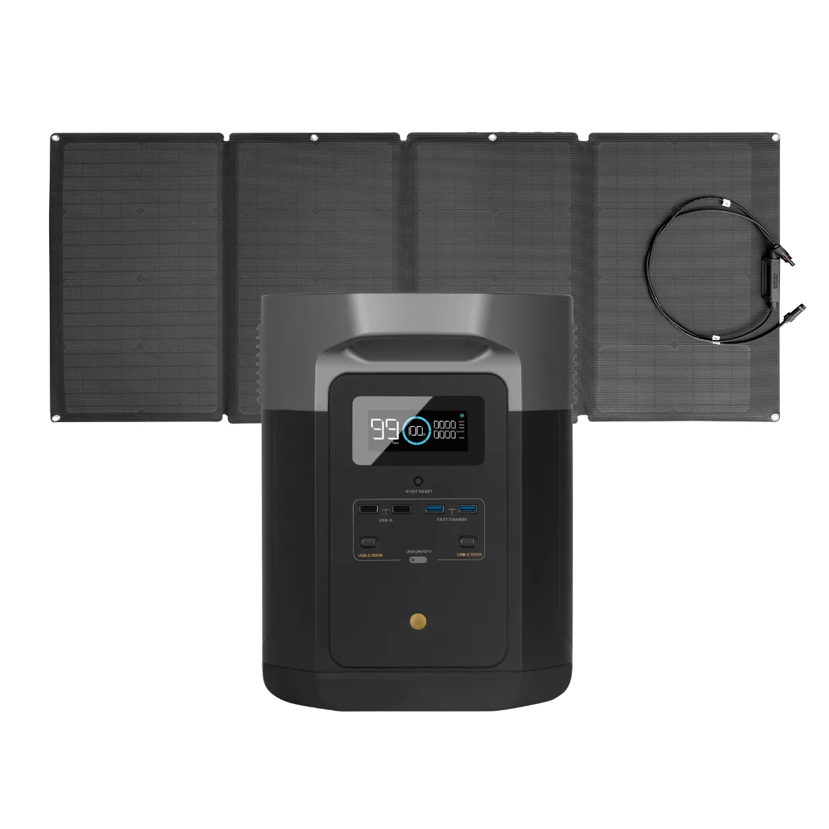 EcoFlow Package - DELTA Max 1600 Portable Power Station (1612Wh) and 1 x  Portable Solar Panel (110W) - Inhomebuy