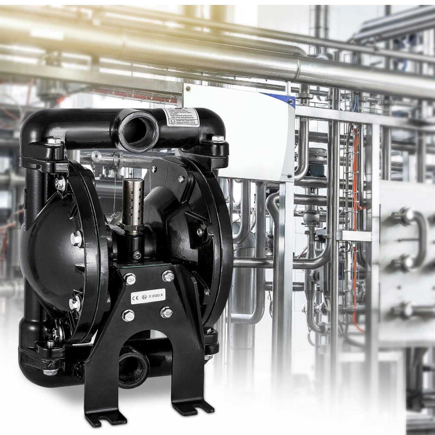 VEVOR Air-Operated Double Diaphragm Pump QBY4-25L F46 35 Gpm 1 Inch Inlet And Outlet YBGMBQBY4-25LF461V0 - Inhomebuy