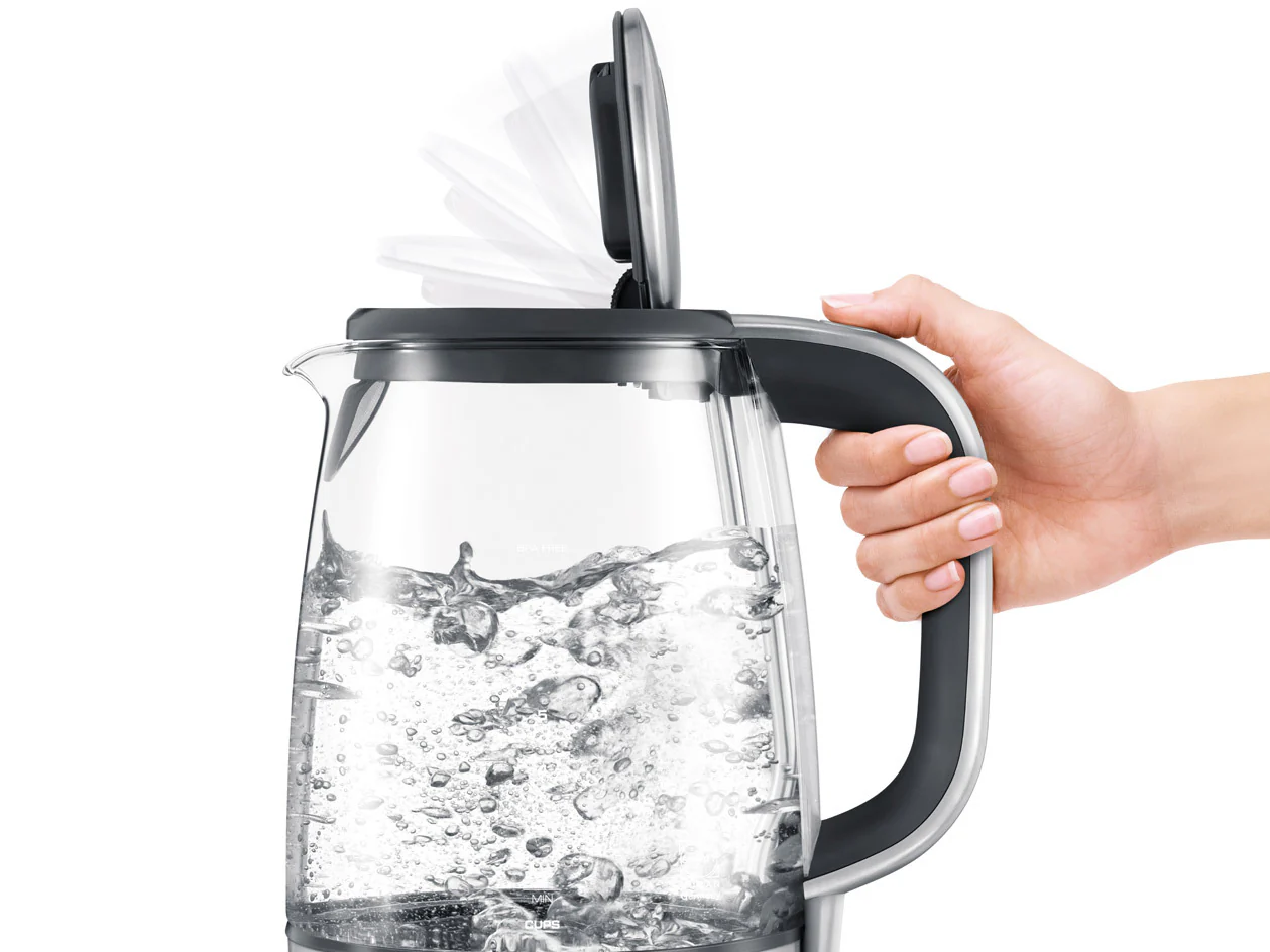 Breville Kettle |BKE595BSS| 1.7L with crystal clear Schott glass - Inhomebuy