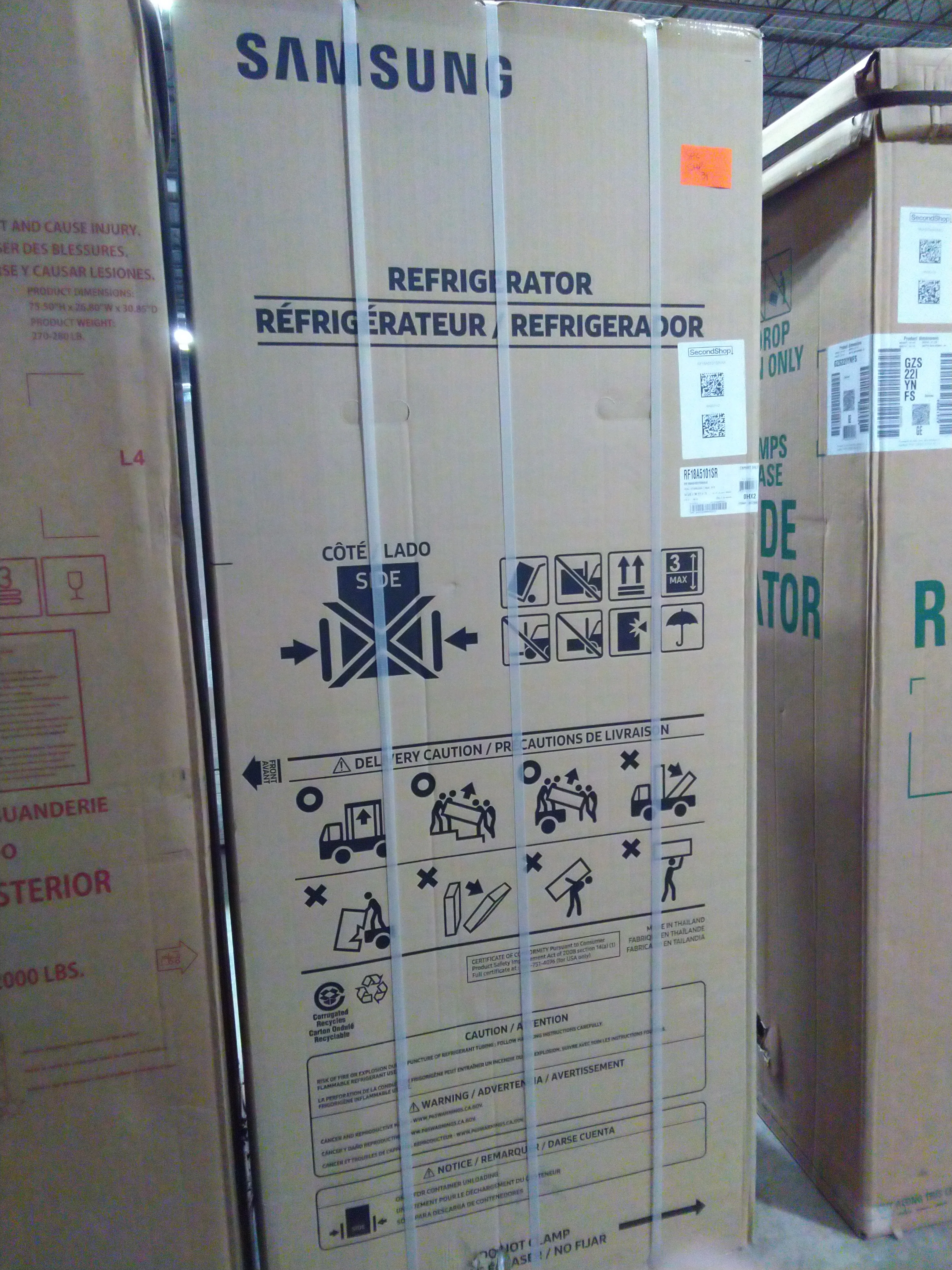 Samsung 33 in. 17.5 cu. ft. Stainless Steel Counter Depth French Door Refrigerator - RF18A5101SR/AA - Inhomebuy