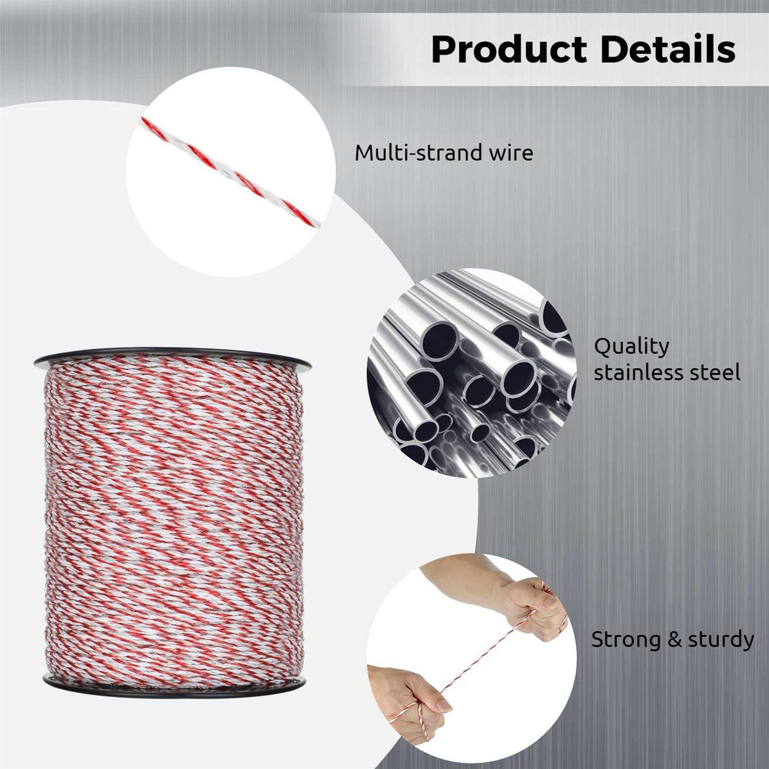 Electric Fence Netting/Temporary Fence Sheep Netting with 14 Posts 2 Spikes 3.6′ H x 164′ L for Sheep - Inhomebuy