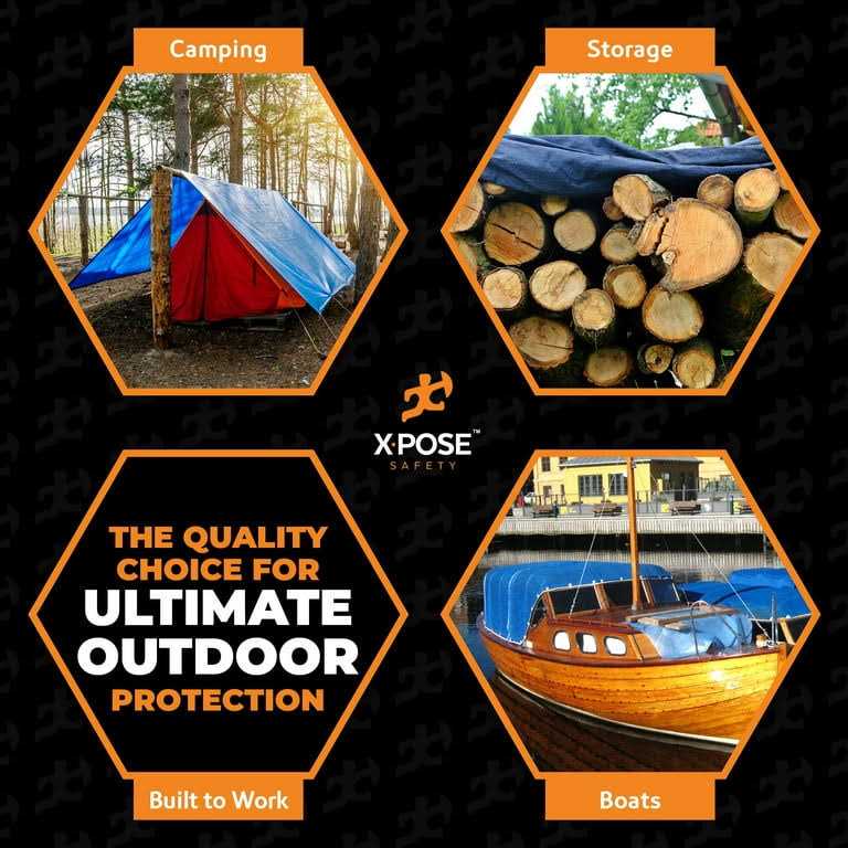 Xpose Safety Poly Tarp Multipurpose Protective Cover - Inhomebuy