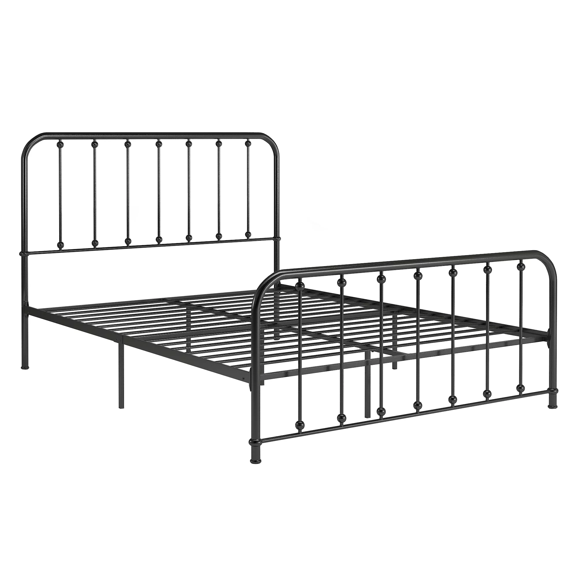 Weston Home Montgomery Spindle Metal Platform Full Bed, White - Inhomebuy