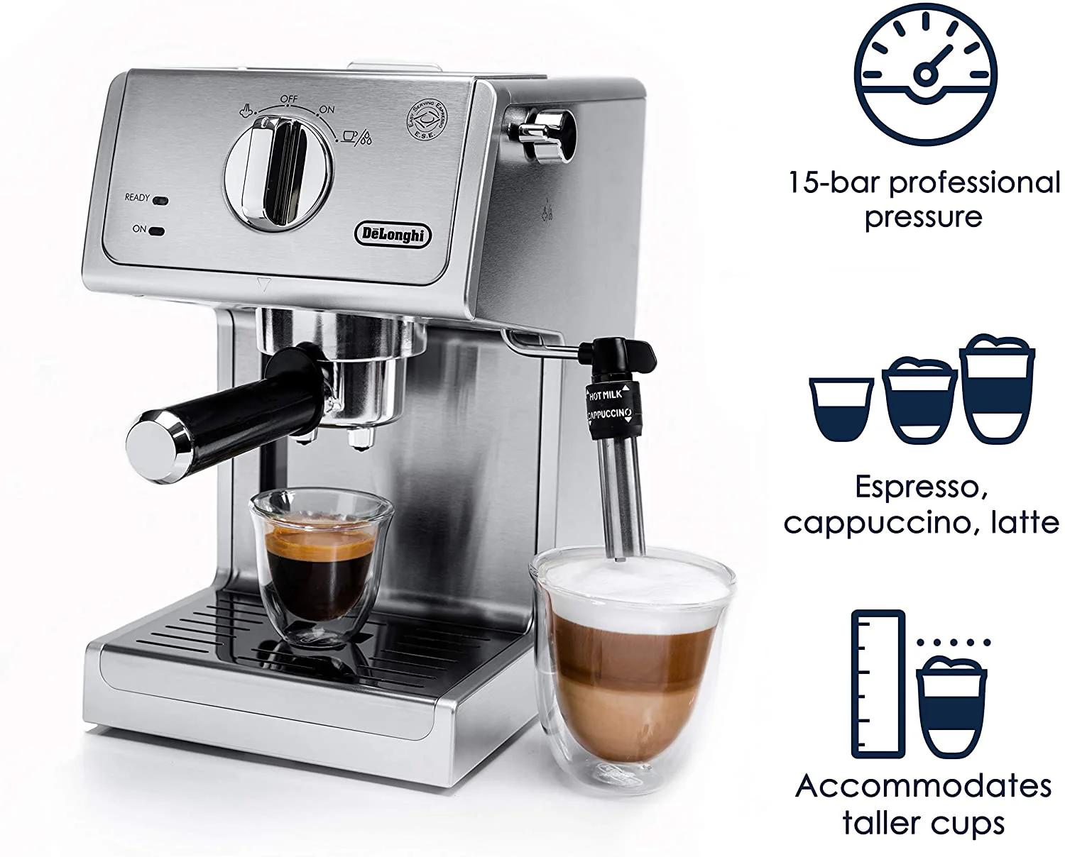DeLonghi Espresso Maker | ECP3630 | 15 BARS, 1.0L tank, s/s - Inhomebuy