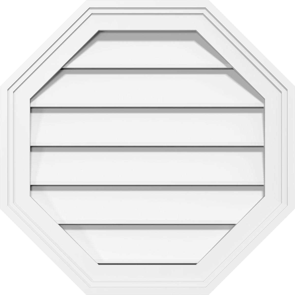 Ekena Millwork Octagonal Surface Mount PVC Gable Vent - Inhomebuy