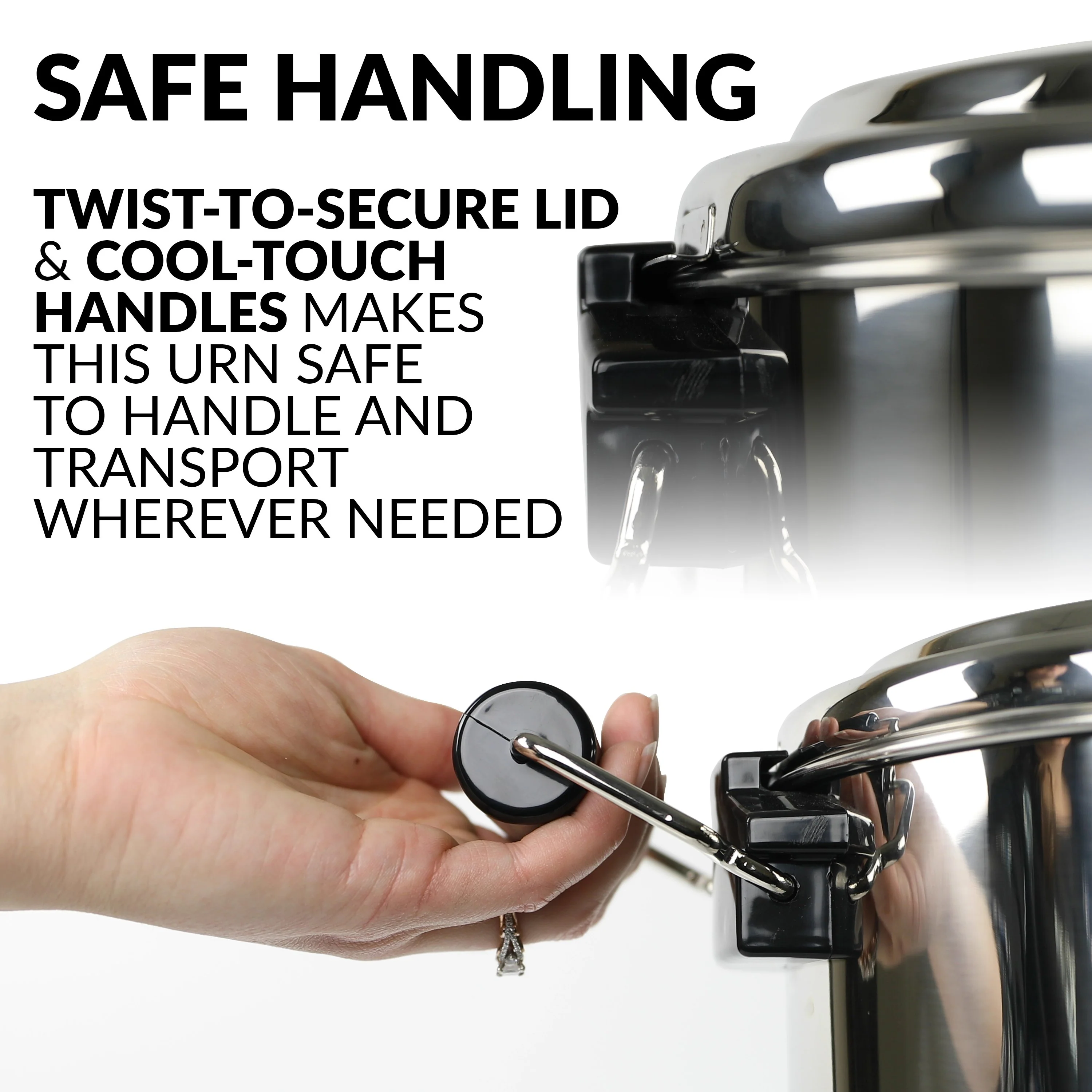 HomeCraft Quick-Brewing 1500-Watt Automatic 100-Cup Coffee Urn, Stainless Steel - Inhomebuy