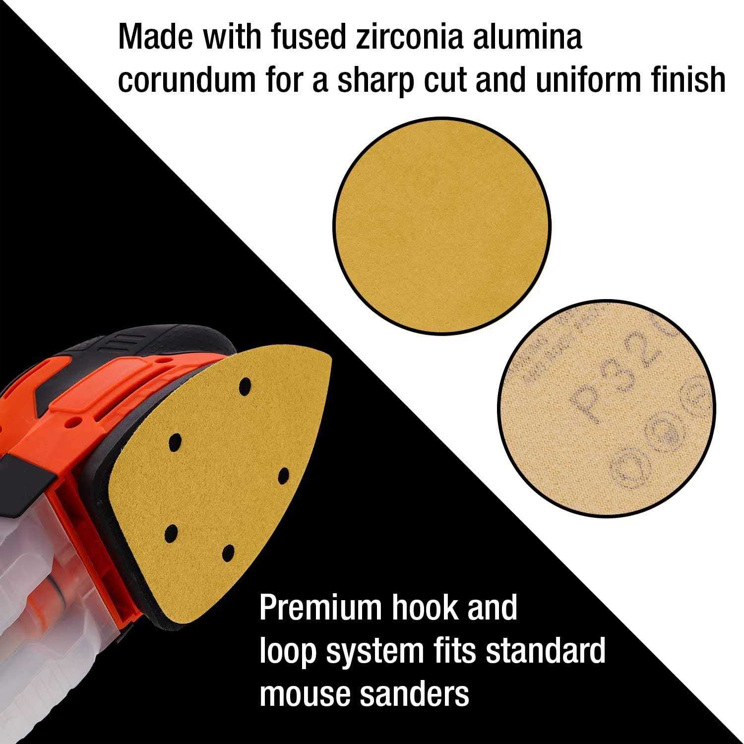 Dura-gold Grit 5 inch Green Film PSA Self Adhesive Stickyback Sanding Discs for DA Sanders - Inhomebuy