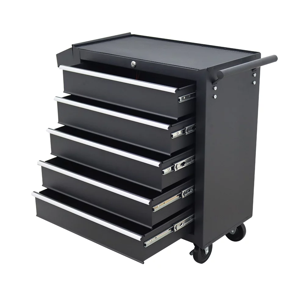 TECHTONGDA Multi Functional Tool Box 5 Drawers Tool Car with Wheels 24*13*30