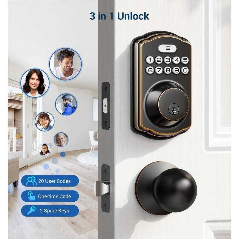 Veise Keyless Entry Door Lock with 2 Keypad - Inhomebuy