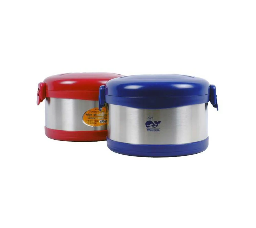 Whale / Sun Kung Thermal Lunch Kit |J950EB| 0.95L with divider basket, incl carrying bag, assorted color(blue/red) - Inhomebuy