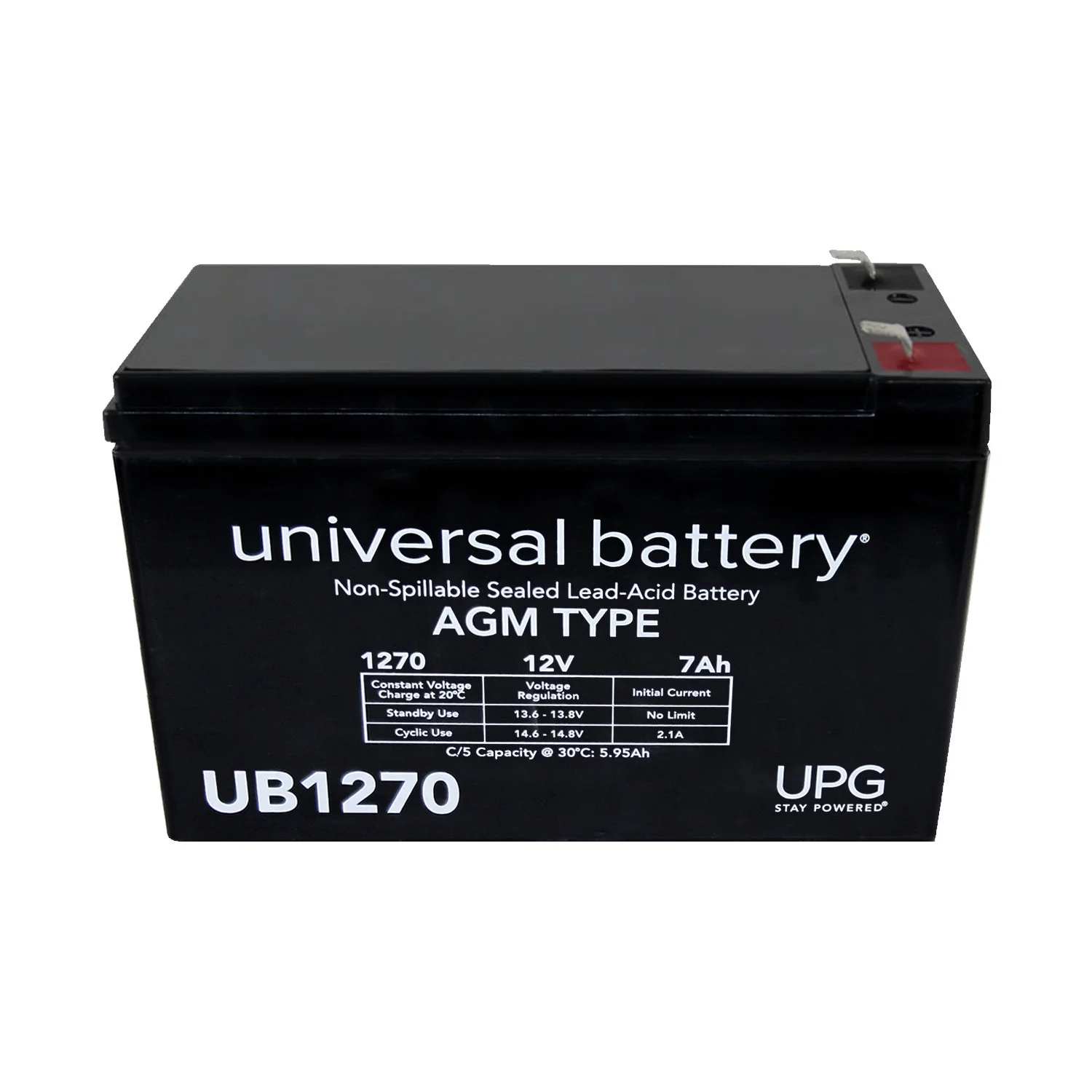 Universal Battery UB1270 12V 7AH acid battery - Inhomebuy