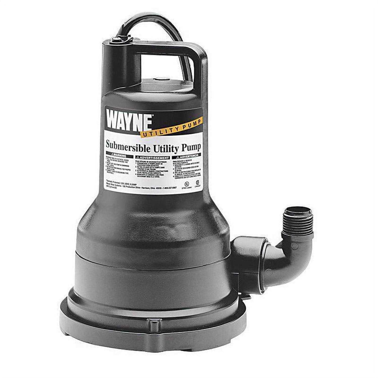 Wayne 1/3 HP Cast Iron Submersible Sump Pump CDU790 - Inhomebuy