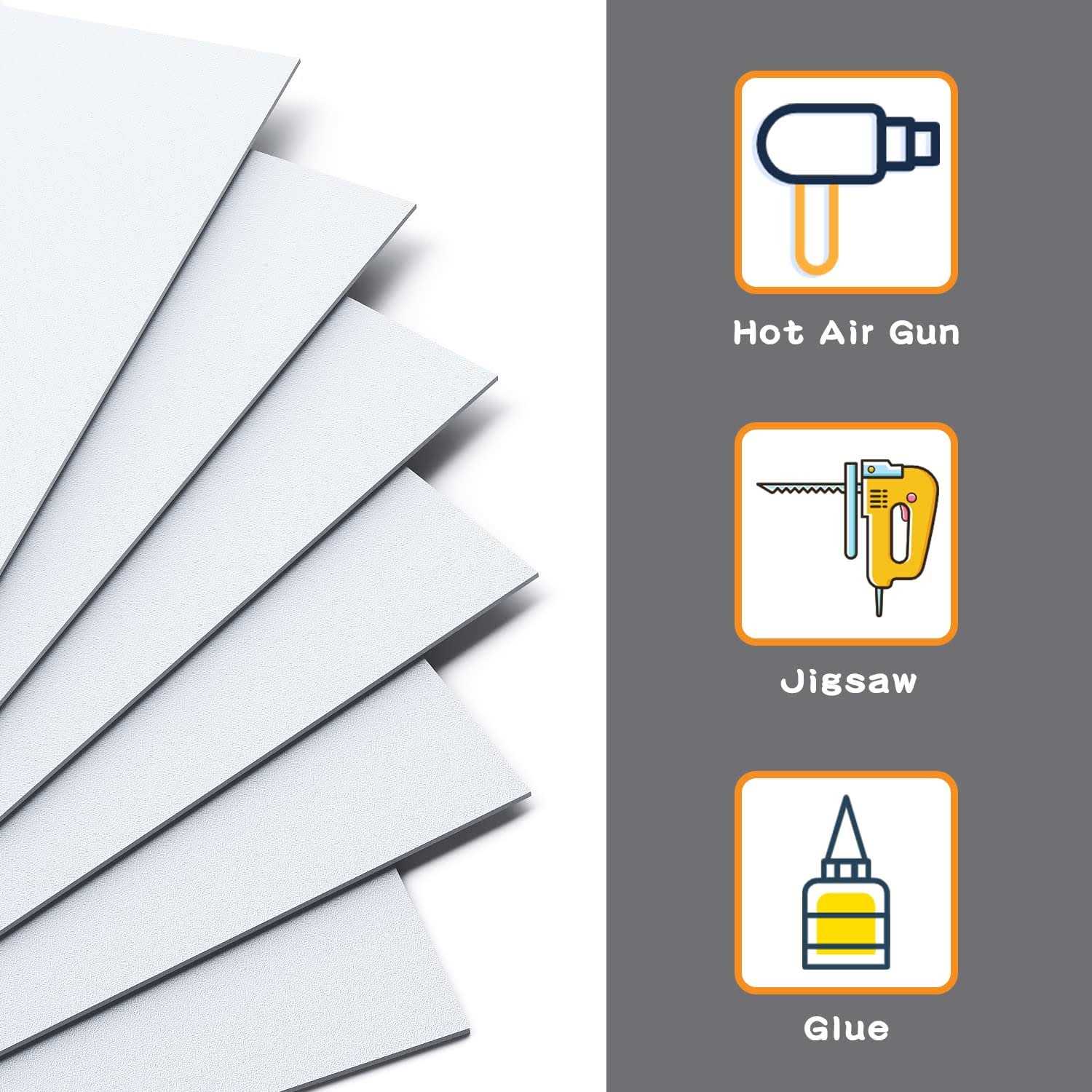 Zuvas Black Abs Plastic Sheet 12 X 16 X 6 Pack - Inhomebuy