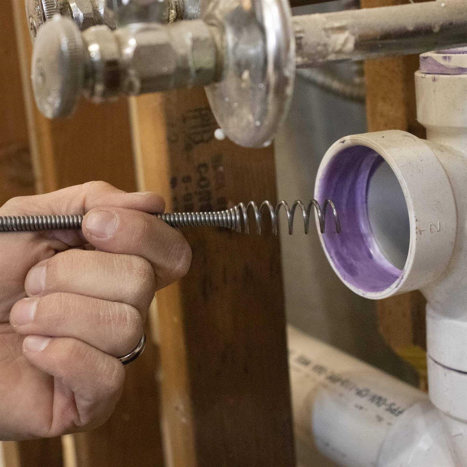 Drainx Heavy-Duty-Steel Pro Drum Drain Auger, 25 Ft., with Work Gloves and Carrying Pouch - Inhomebuy