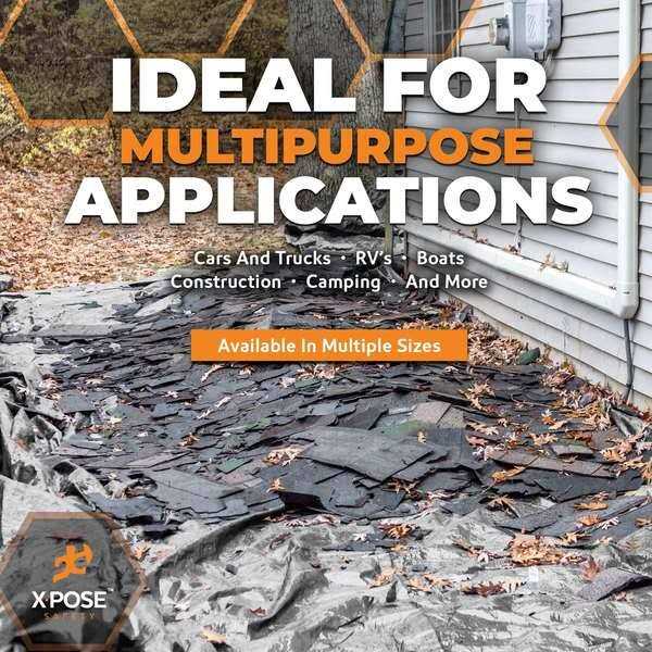 Xpose Safety Heavy Duty Poly Tarp 10 Mil Thick Waterproof, UV Blocking Protective Cover - Inhomebuy