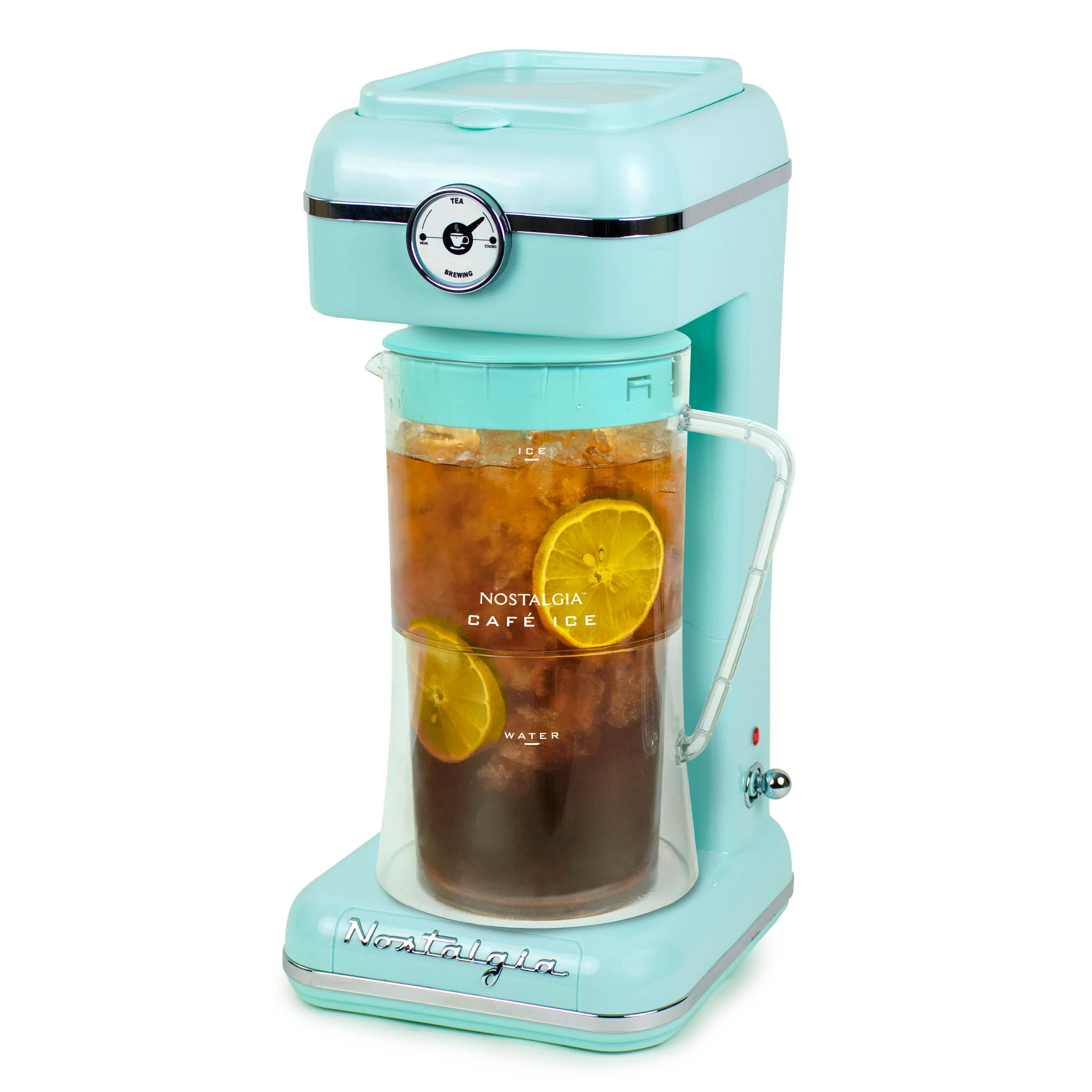 Classic Retro 3-Quart Iced Tea & Coffee Brewing System With Plastic Pitcher, Aqua - Inhomebuy