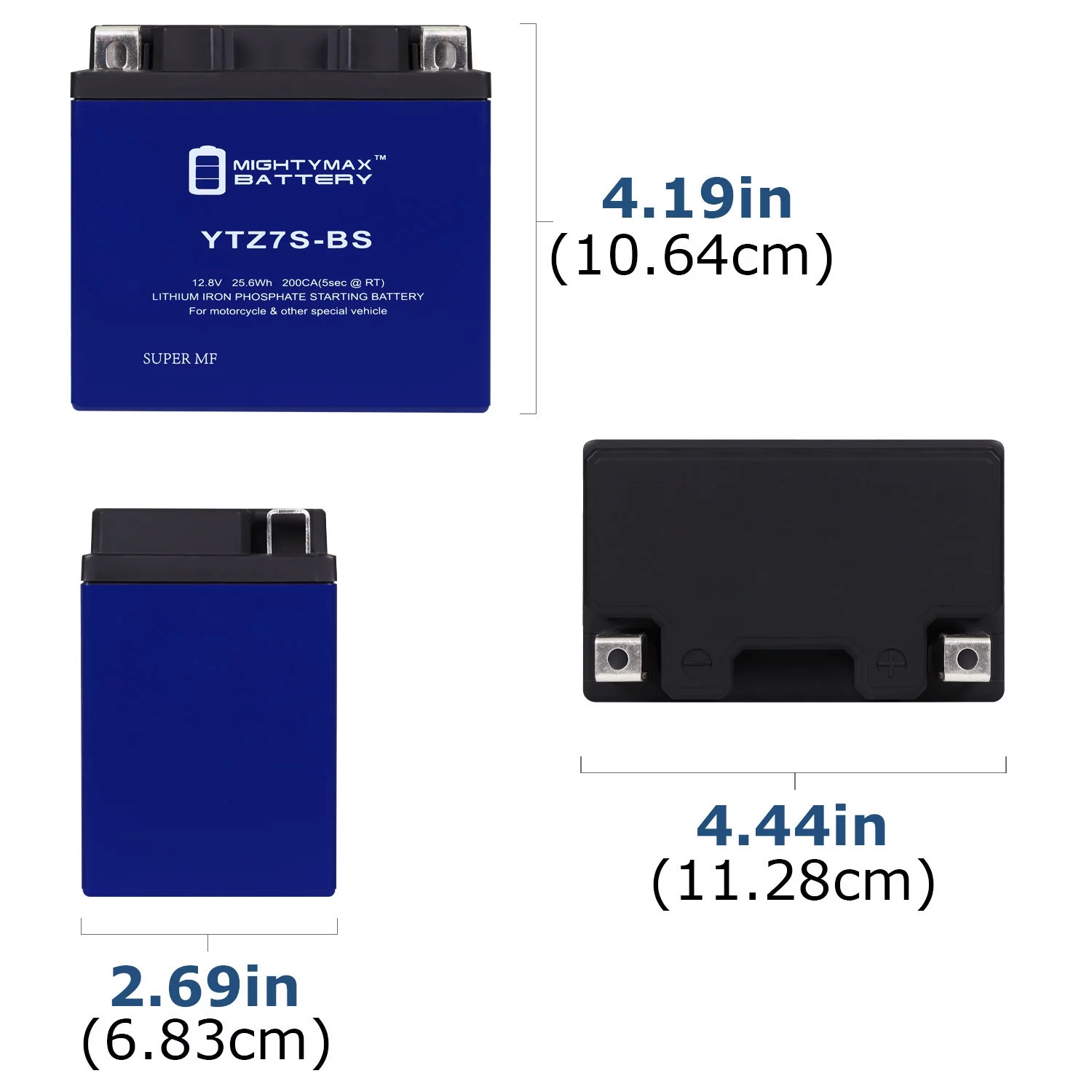 YTZ7S Lithium Battery Replacement for ATV and Motorcycle - Inhomebuy