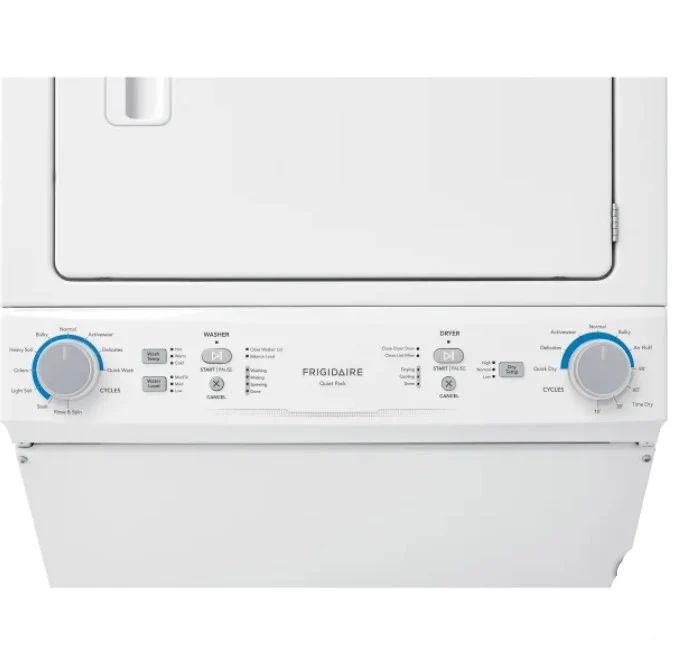 FRIGIDAIRE 27 IN. WHITE ELECTRIC 4.5 CU. FT. IEC WASHER AND 5.5 CU. FT. DRYER LAUNDRY CENTRE - FLCE7 - Inhomebuy