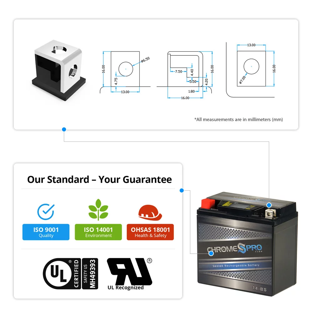 Chrome Pro Battery Ytx14-Bs Igel Scooter Battery For Suzuki 650Cc An650 Burgman 2009 - Inhomebuy